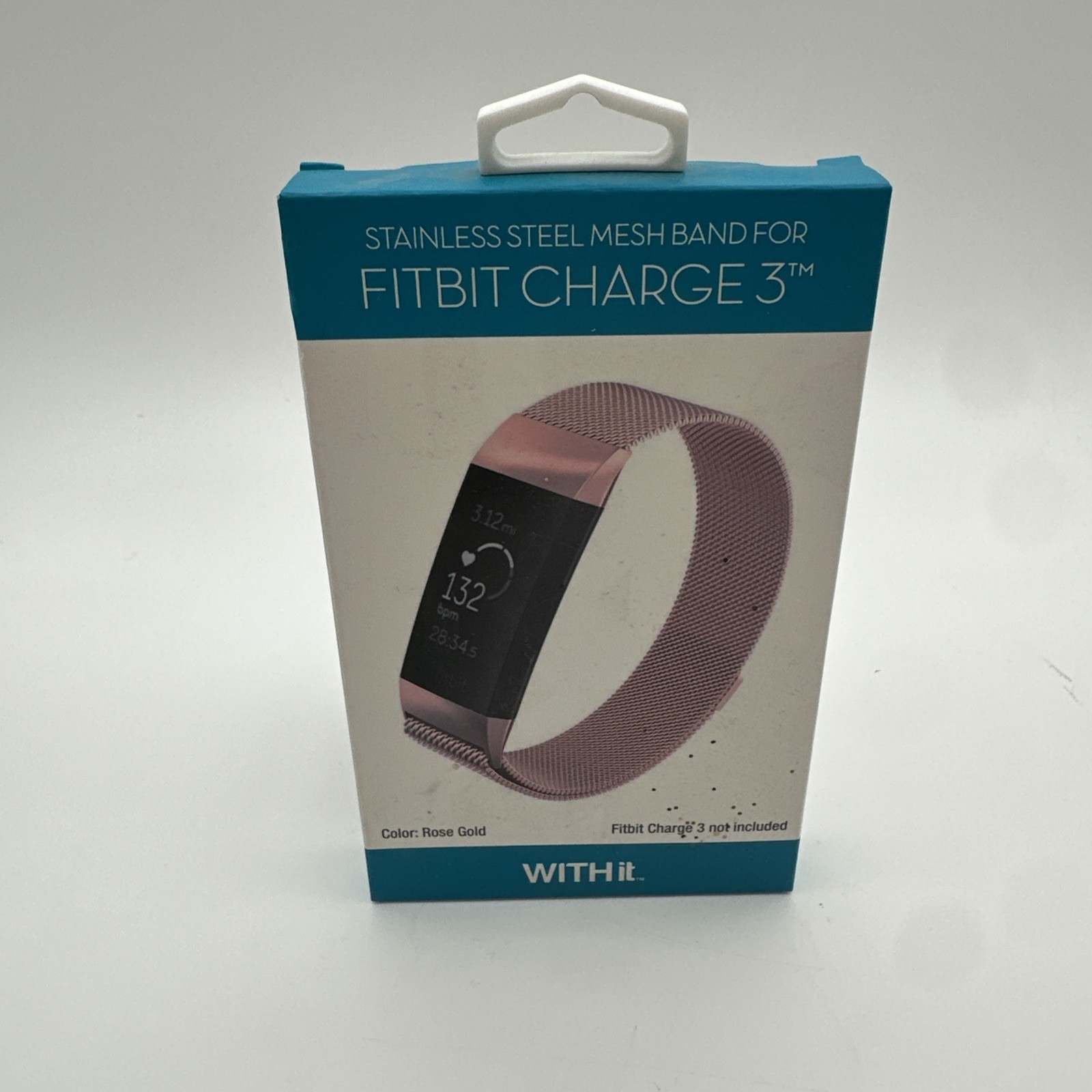 Stainless Steel Mesh Band for Fitbit Charge 3 - Rose Gold - NIB