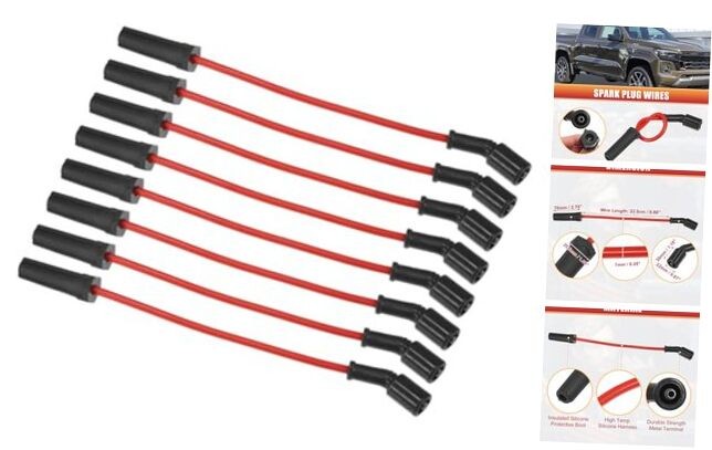 Spark Plug Coil Wires for Chevy Avalanche Camaro Tahoe Pk8 19297035