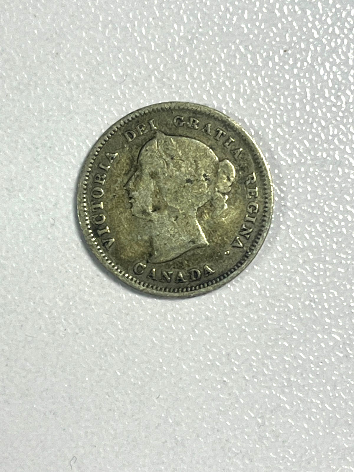 1886 Canada 5 Cents .925 Silver Coin-KM# 2