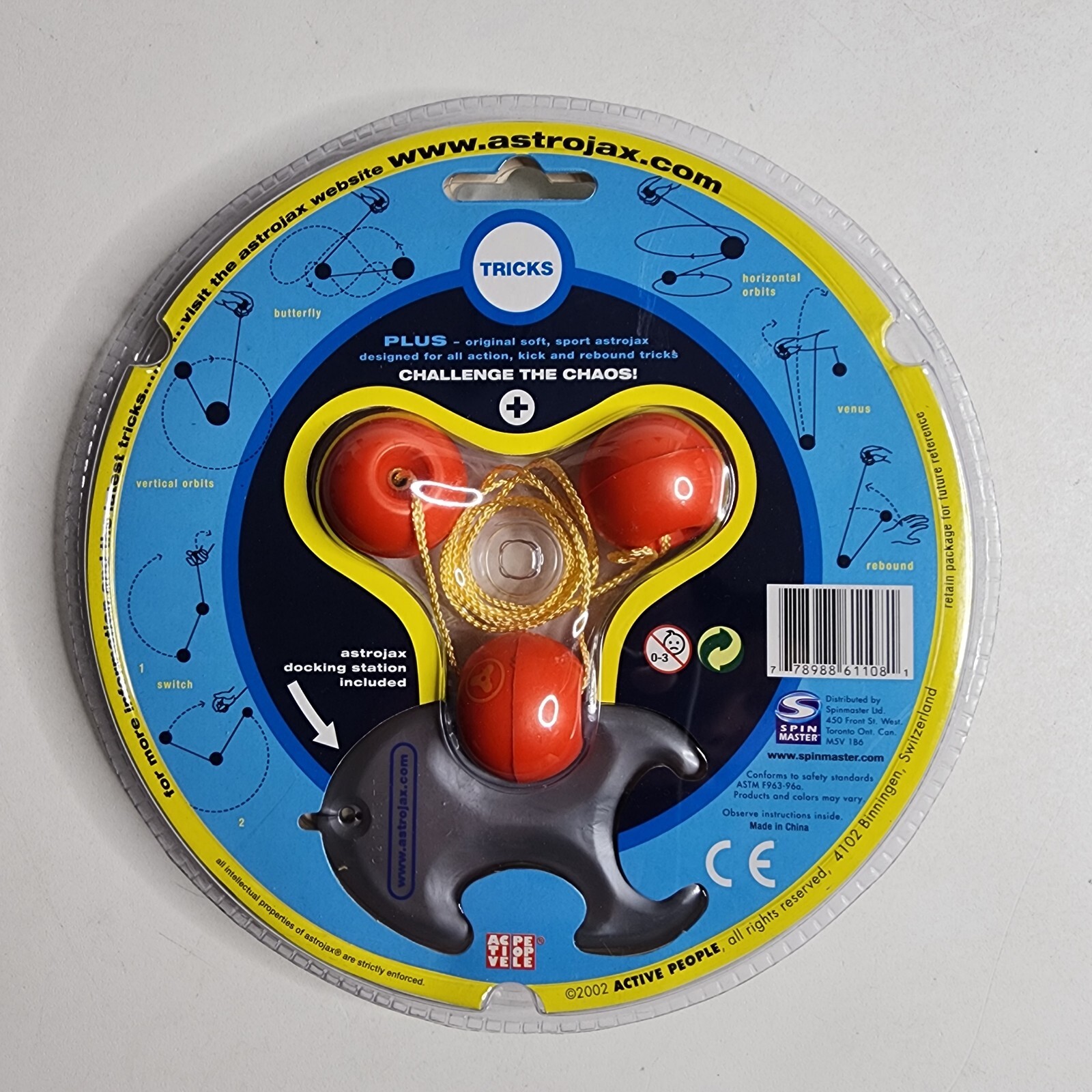 Astrojax Plus Red Spinning Toy Tricks 2002 Active People New and Sealed