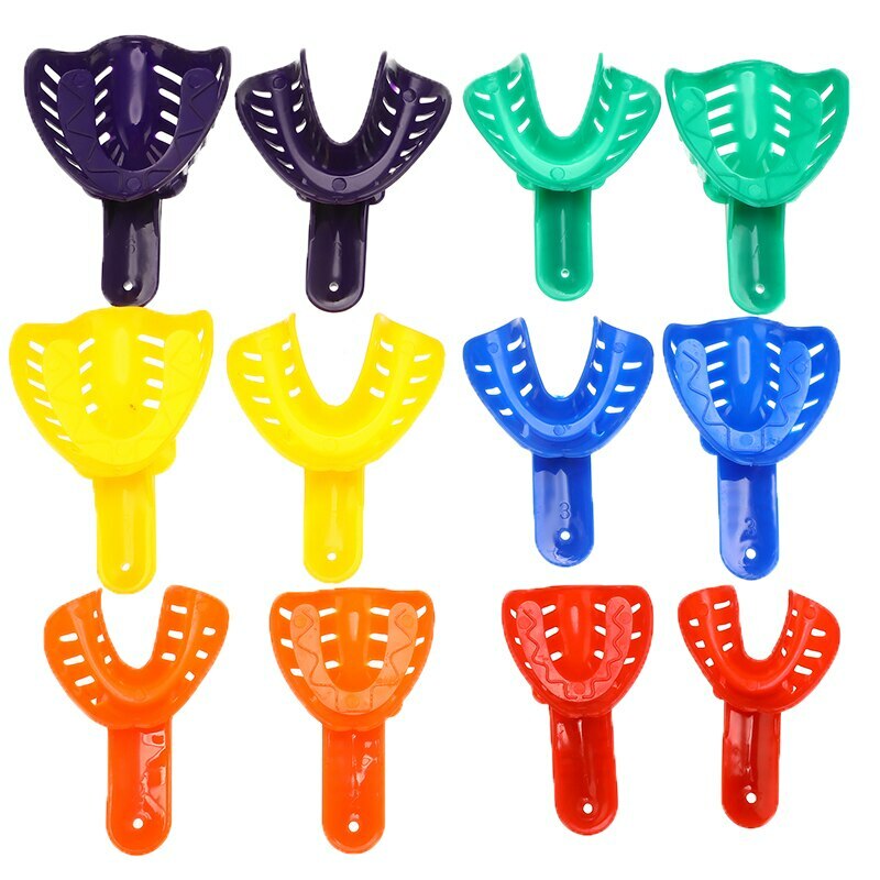 12pc Child and Adults Dental Impression Trays Oral Care Plastic Teeth Holder a++