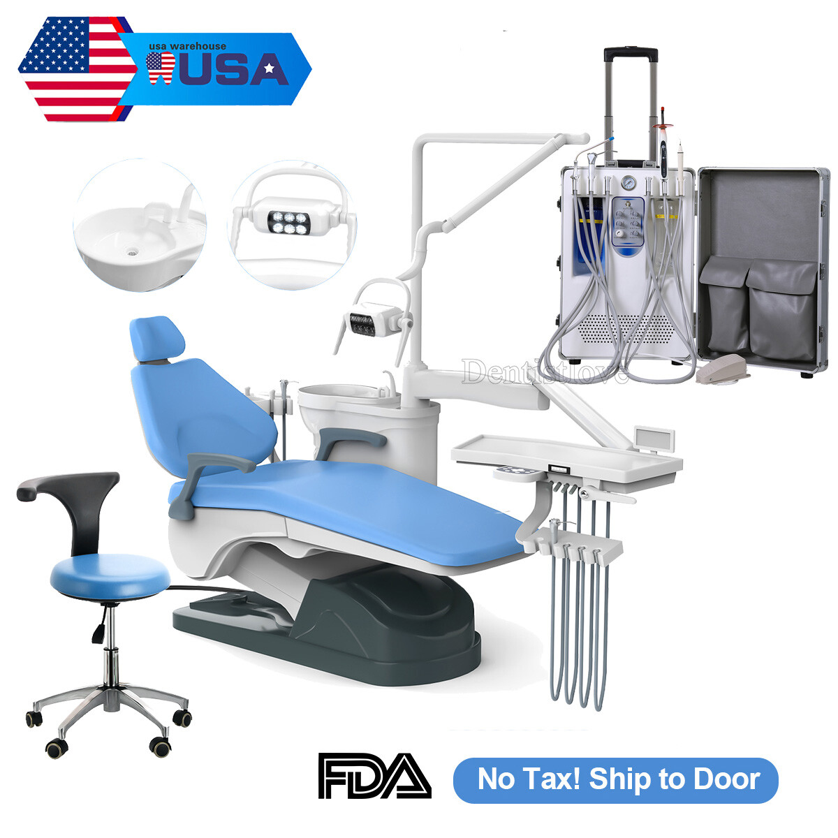 Unidad de Sillón Dental Controlado por Ordenador +Stool/Unidad de Parto Portátil