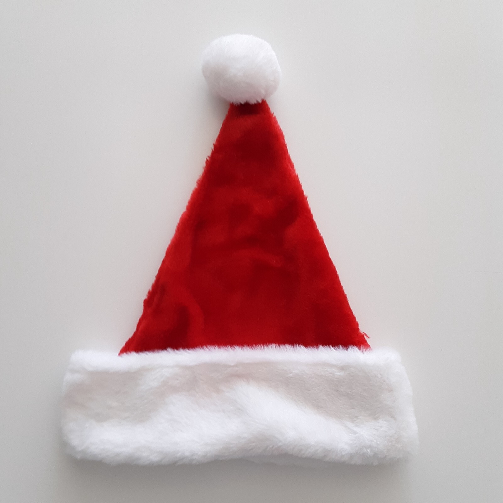 Merry Brite Plush Red Christmas Holiday Santa Hat Adult Size M