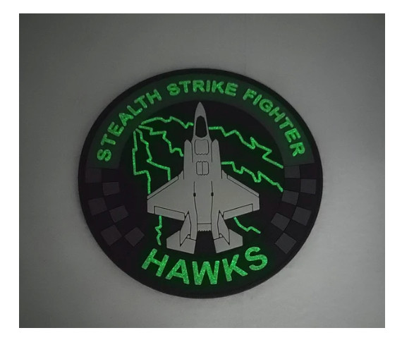 MARINE CORPS VMFA-533 HAWKS F-35 PVC PATCH WITH HOOK & LOOP