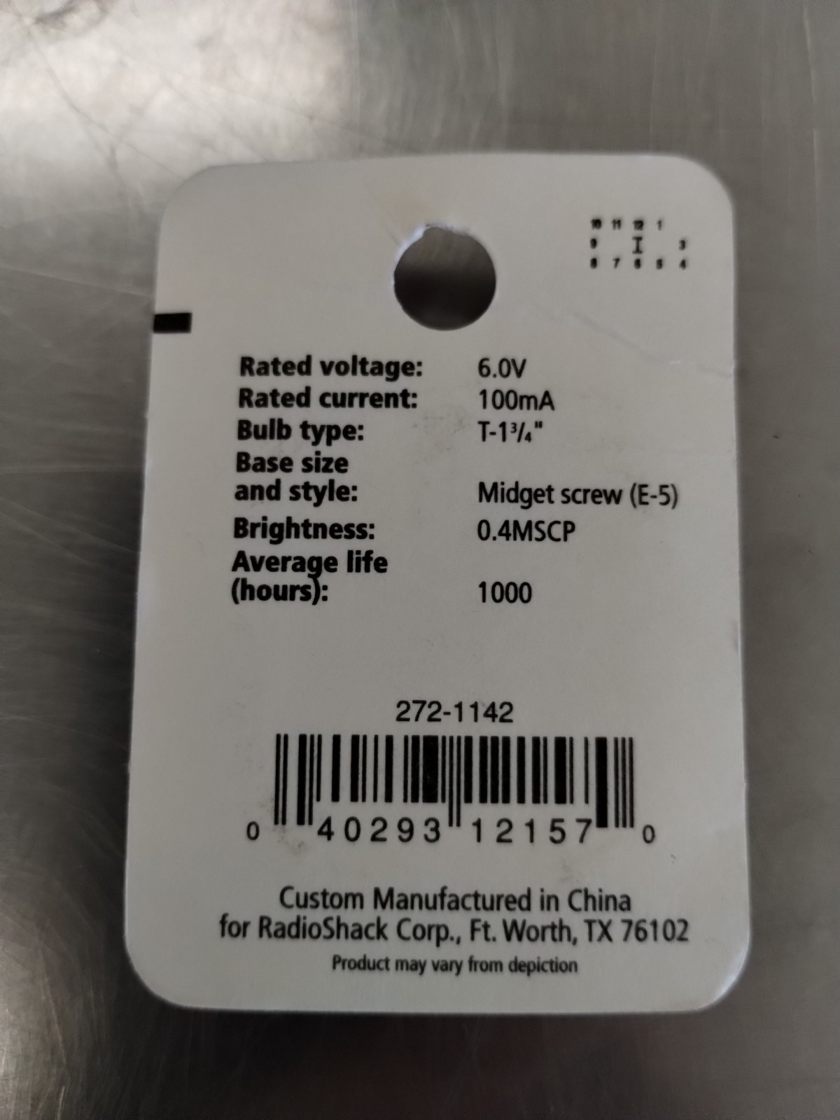 RadioShack 272-1142 Midget Lamp Bulb E-5 Base 2-Pack