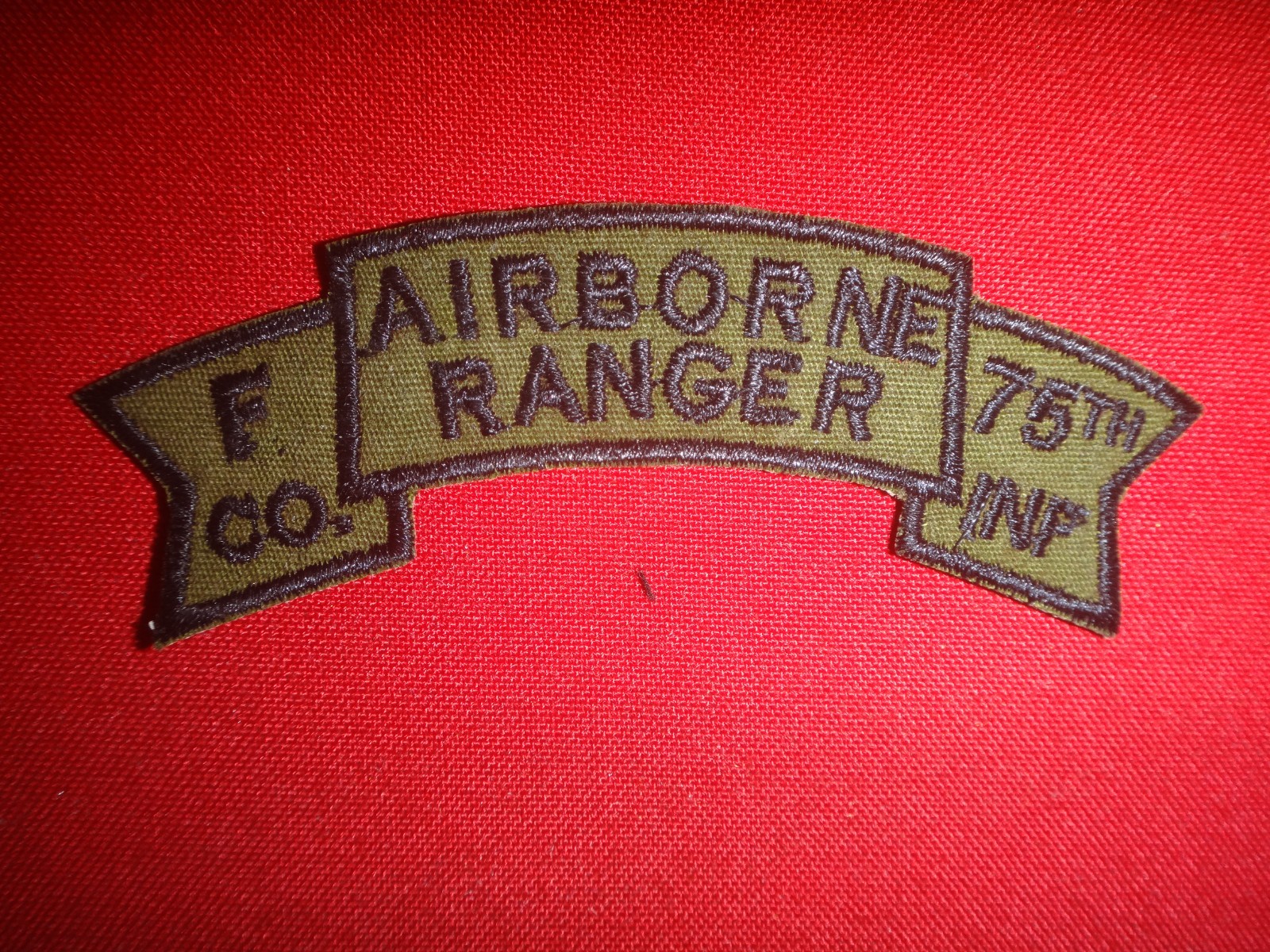 US Army F Company 75th Infantry Regiment Vietnam War Subdued Scroll Patch