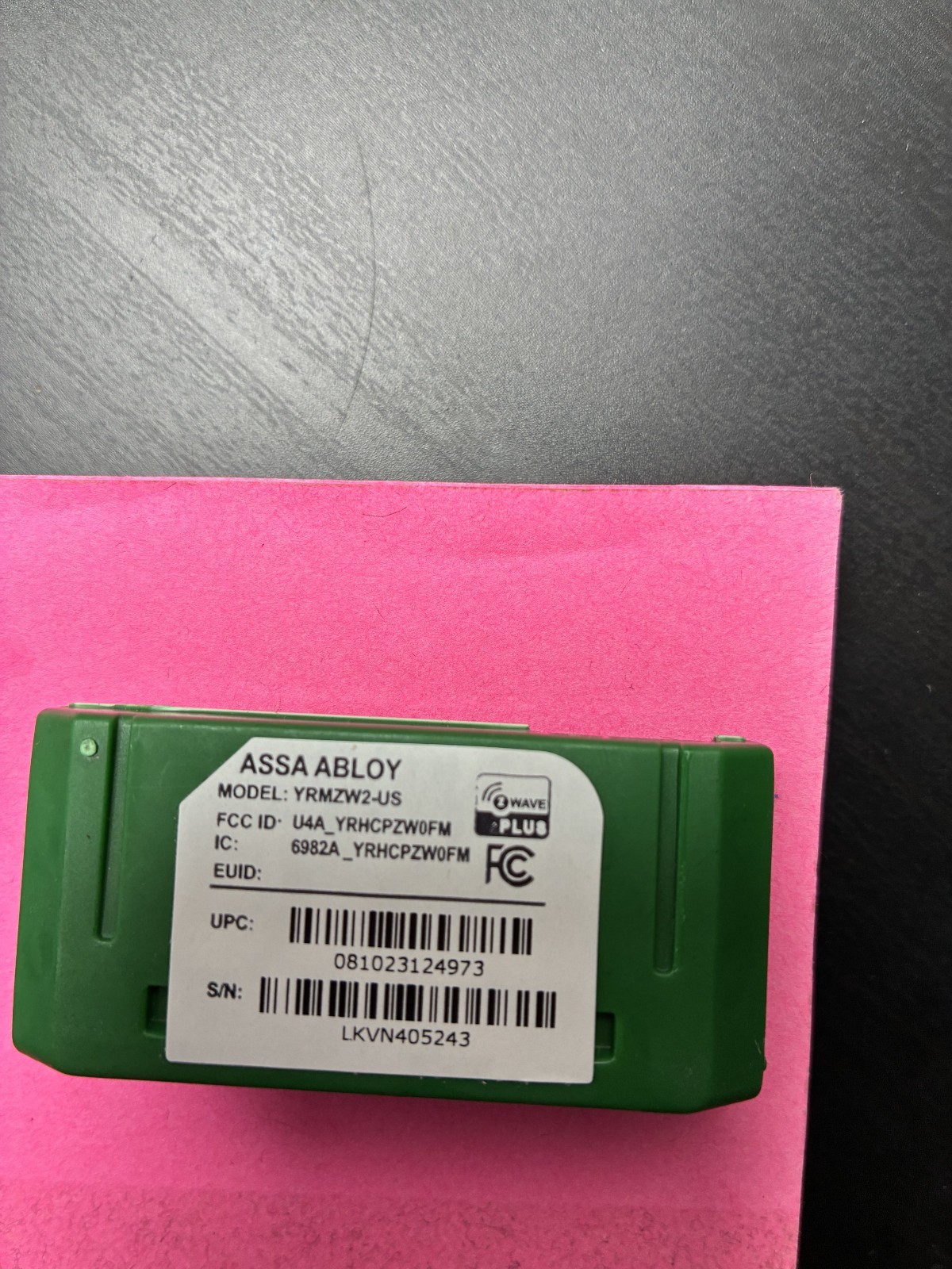 ASSA Abloy YRMZW2-US Yale Z-Wave Plus Module Smart Lock