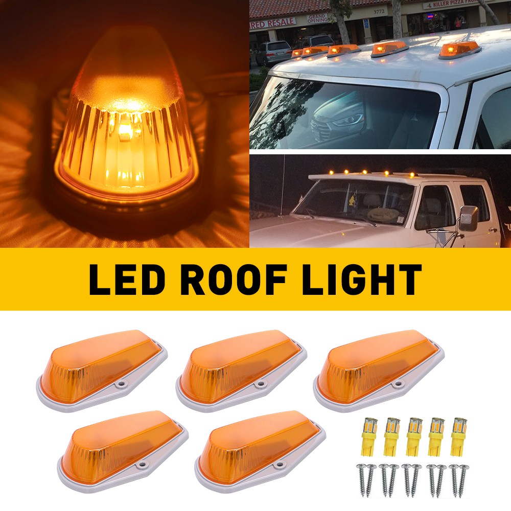 5Pcs For FORD F150 F350 Roof F250 1973-1997 Top Cab Lights Amber Marker Lights K