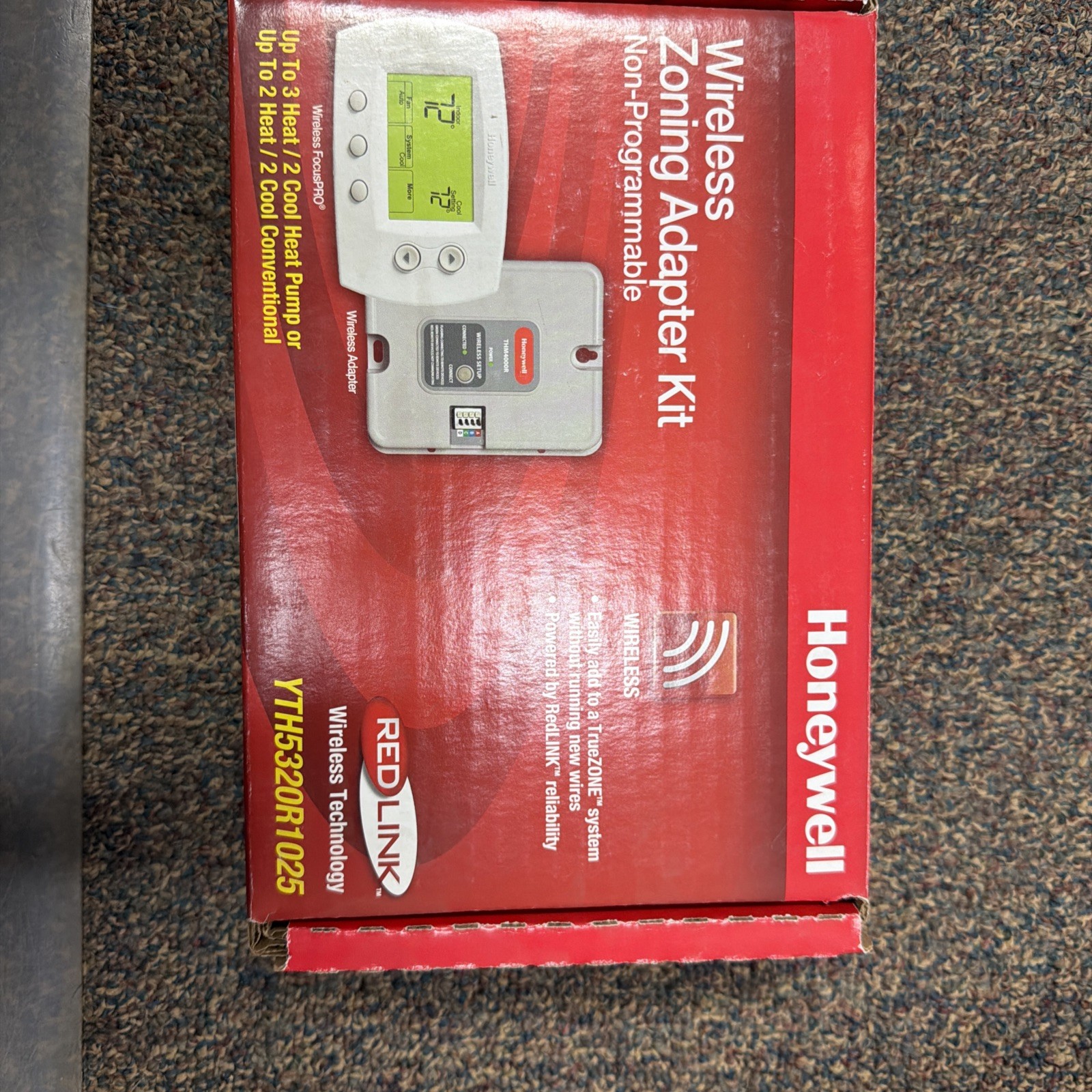 Honeywell RedLINK Wireless Zoning Adapter Kit + Thermostat White/Gray