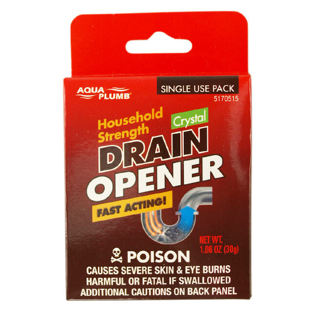 Aqua Plumb 5170515 Household Strength 1.06oz Crystal Drain Opener Single Use Pac