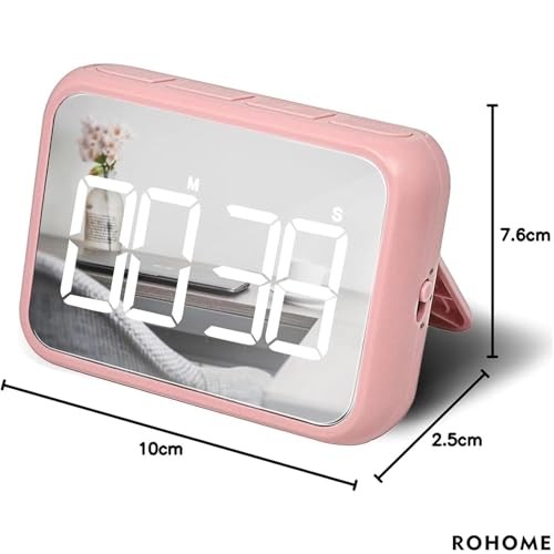 Digital Large Display Visual Timer Stopwatch for Kitchen Teacher School Pink