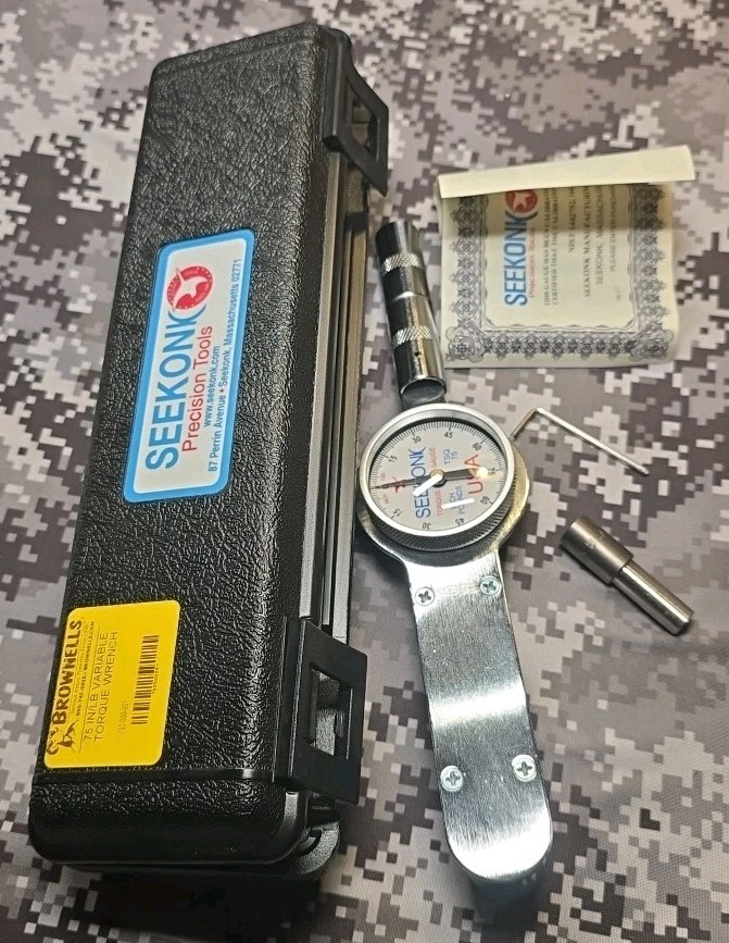 SEEKONK TSQ-75 1/4" TORQUE WRENCH BROWNELLS GUNSMITHING VARIABLE TORQUE WRENCH