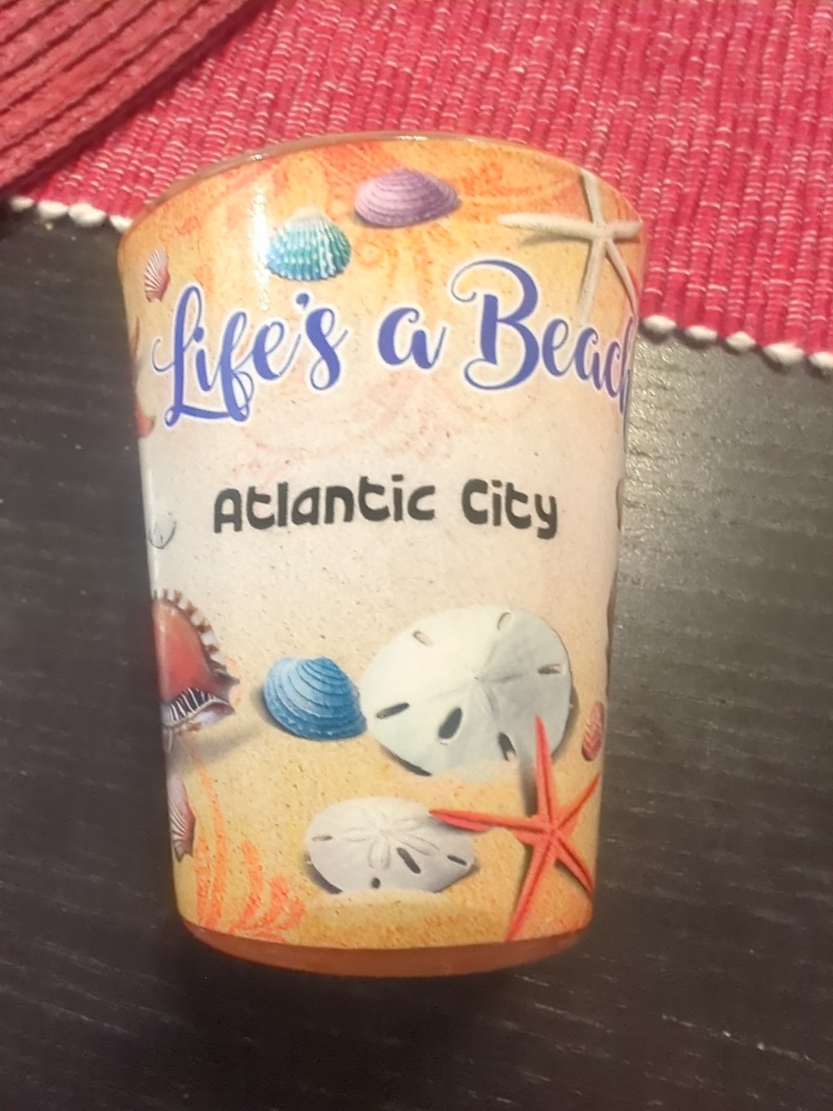 Atlantic City Life's A Beach Shot Glass Souvenir
