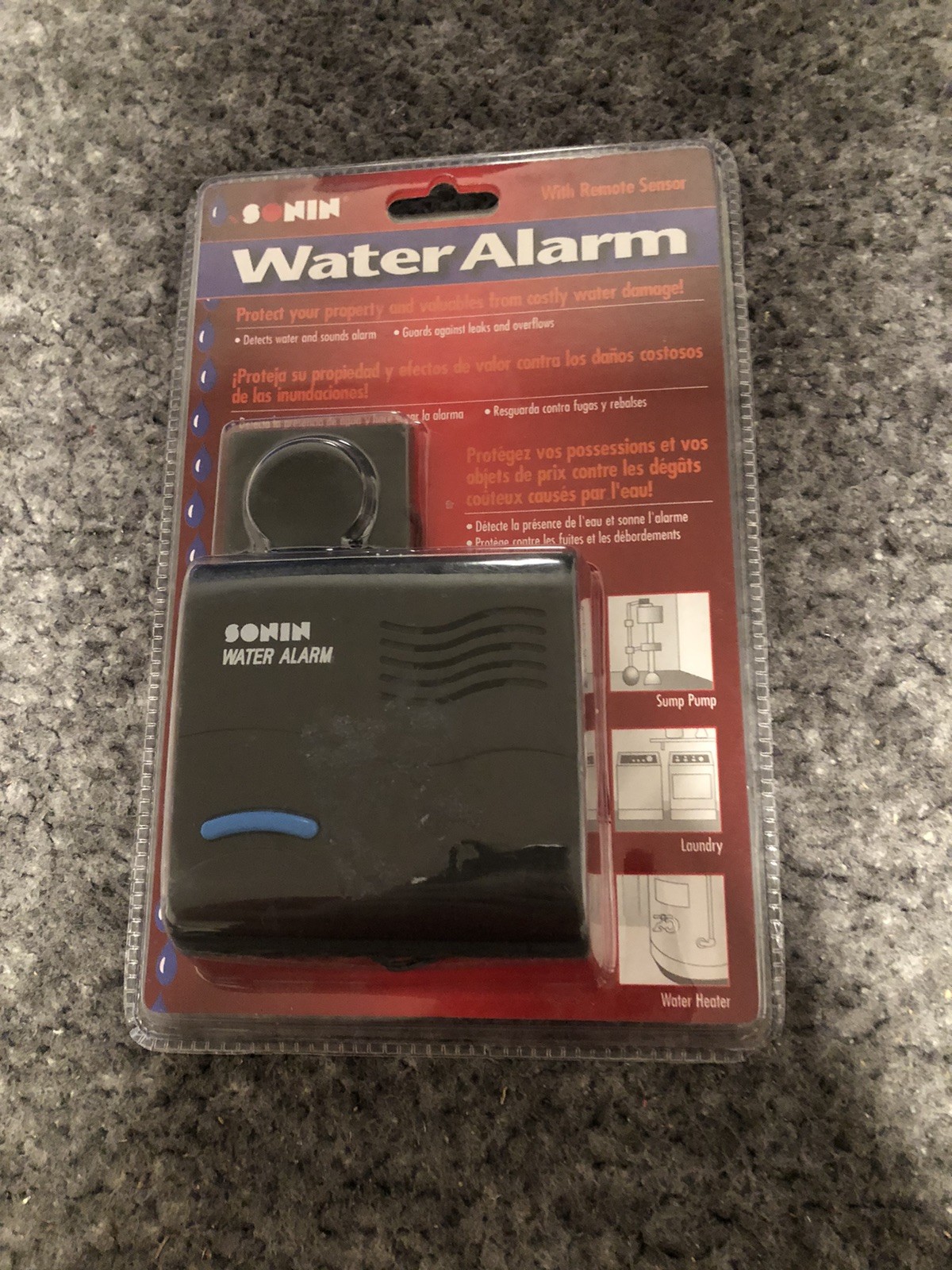 (3) Sonin Water Alarm with Remote Sensor Model 00700 BRAND NEW