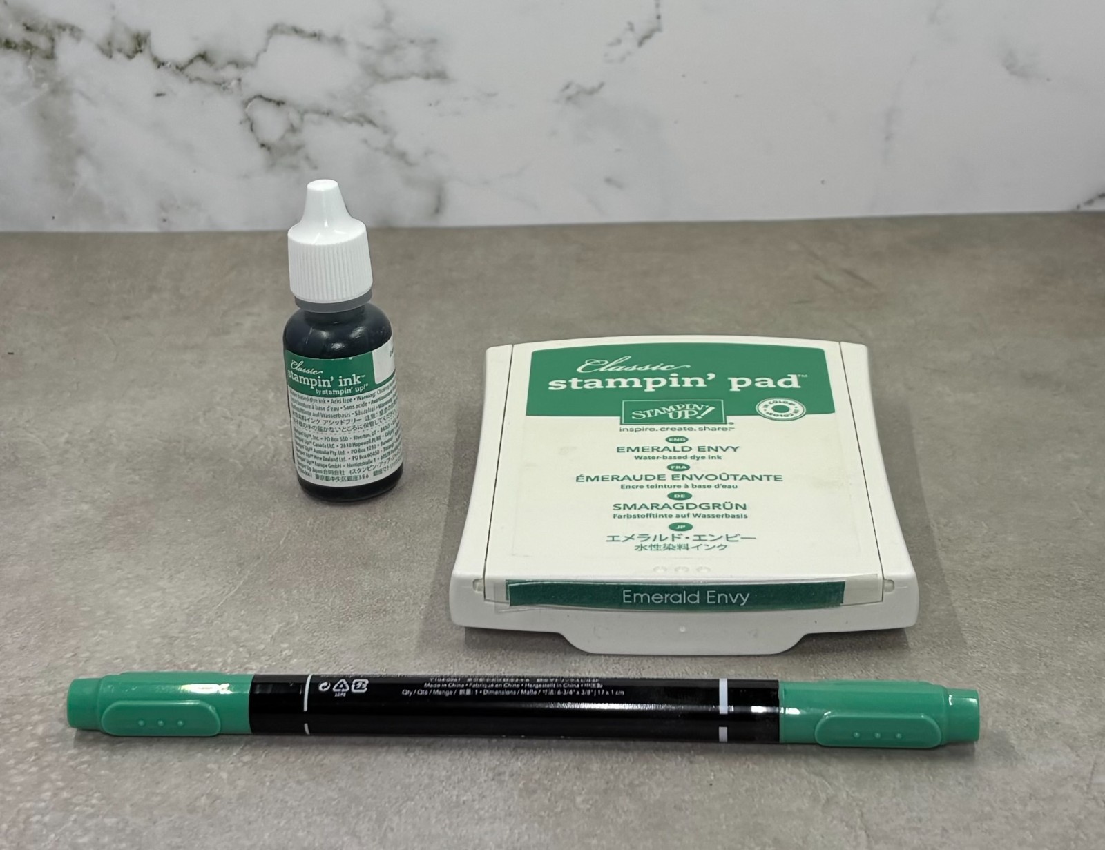 Stampin' Up Emerald Envy Stamp Pad, Reinker & Marker RETIRED