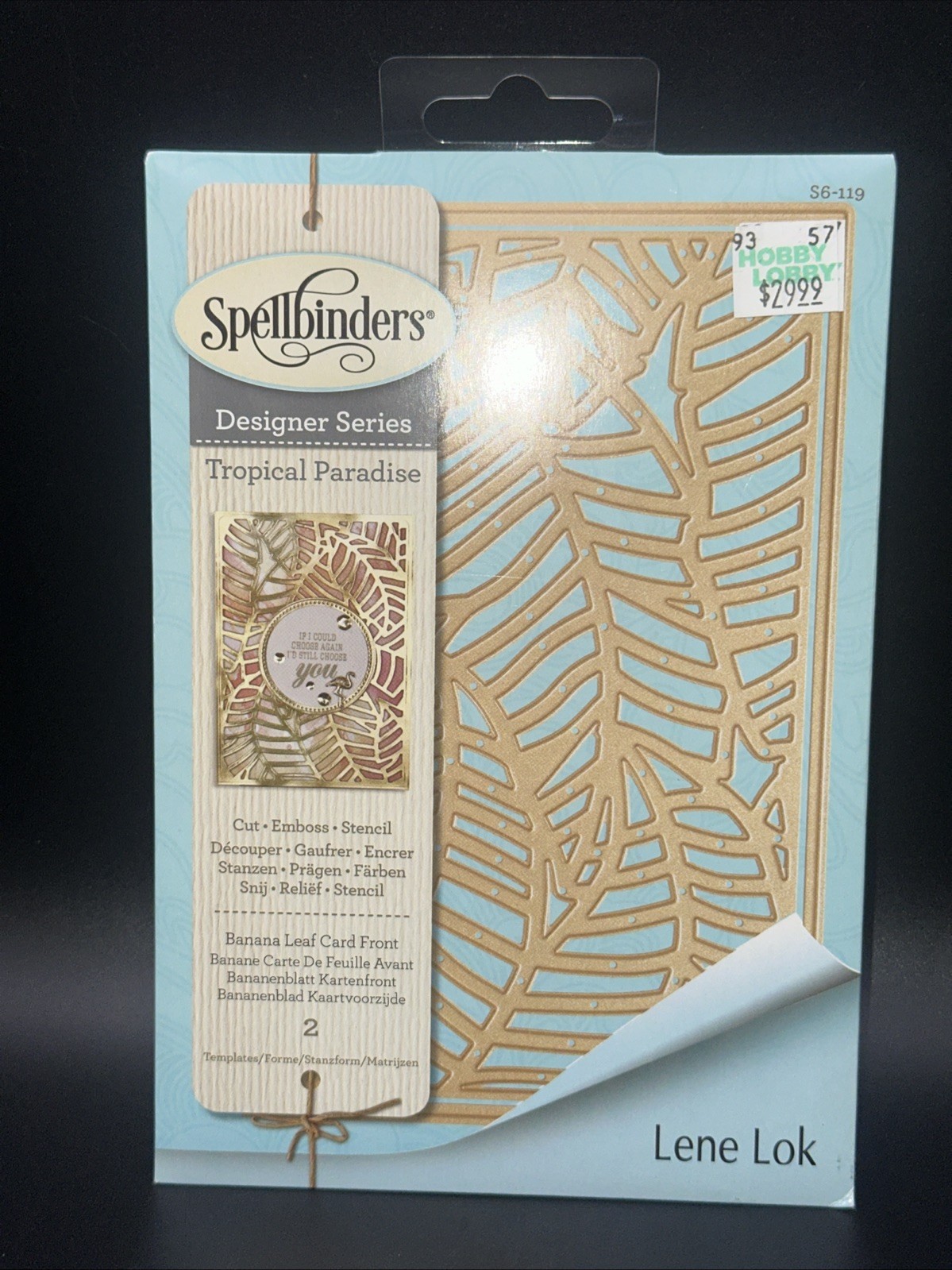Tropical Paradise Banana Leaf Paper Cutting Dies Spellbinders cover plate fern