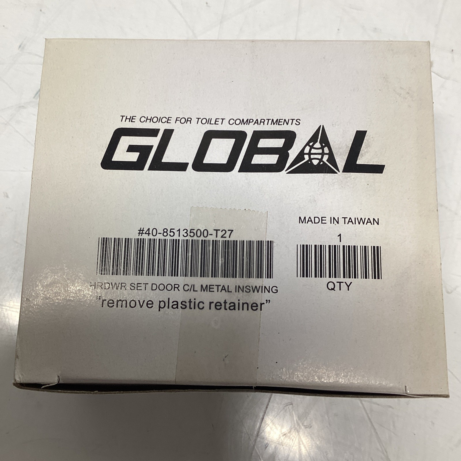 Global Toilet Partition Door Hardware Set Metal In-Swing 40-8513500-T27 Q-712