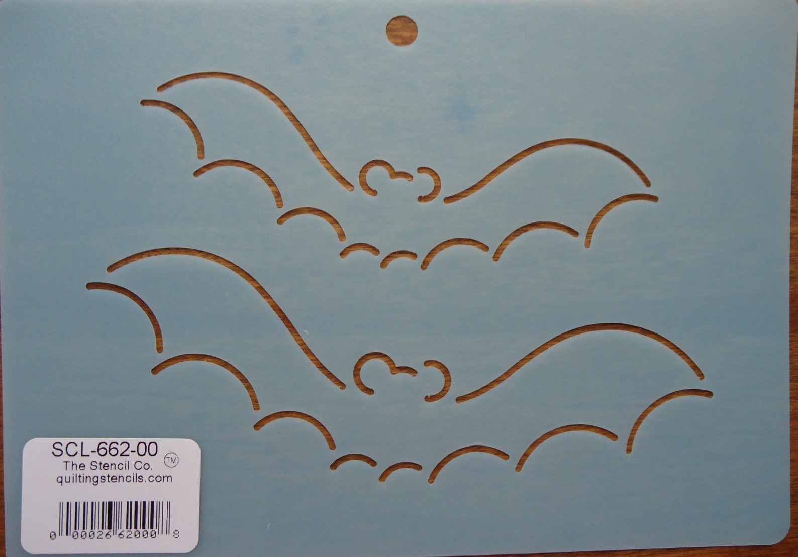 Stencil Quilting Bats 4.5" & 5.5" crafts Halloween QC template SCL662-00 fall