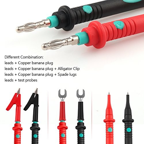Multimeter Test Leads Kit, Digital Multimeter Leads with Alligator Clips