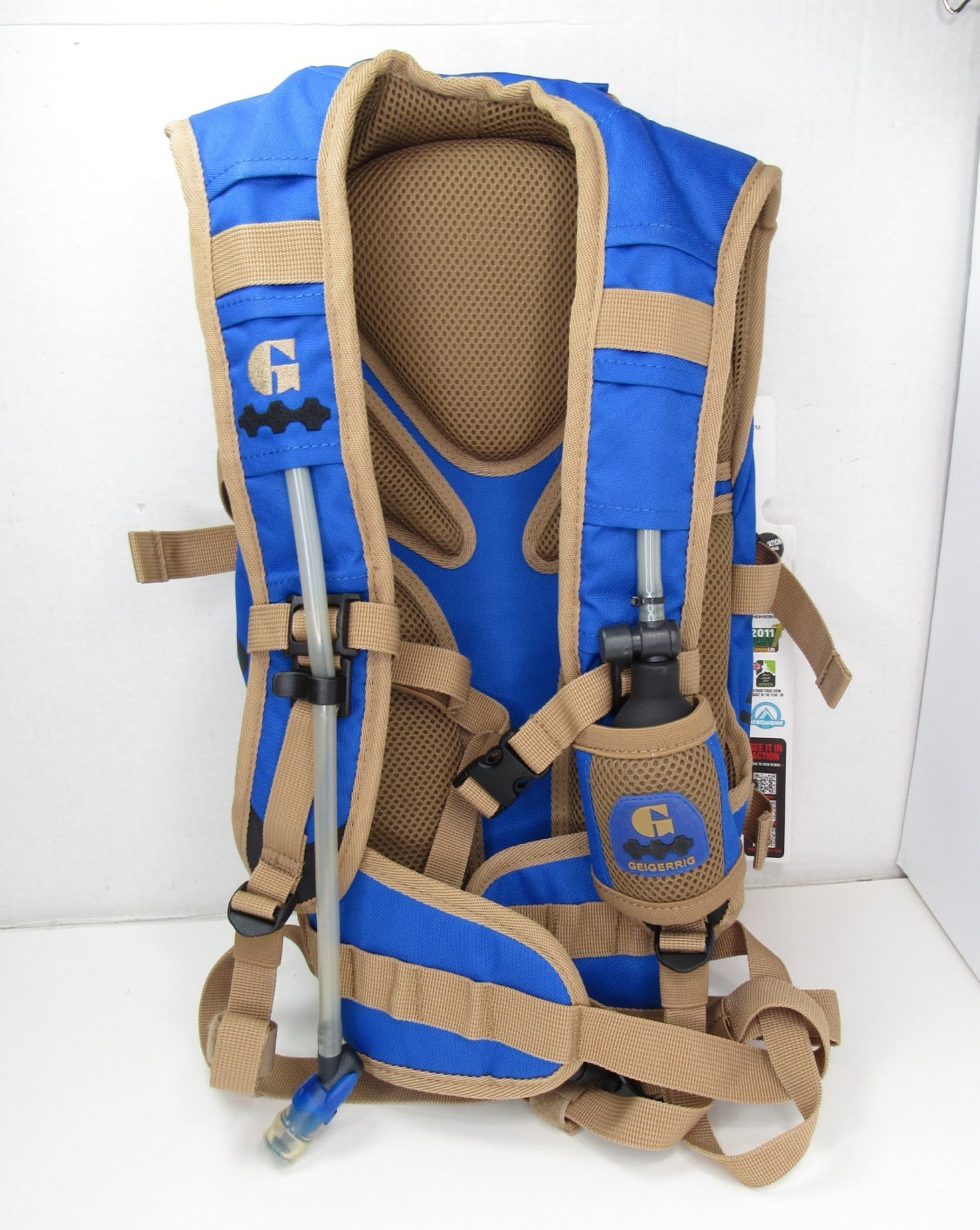 NEW Geigerrig Hydration Pack RIG 700 System Backpack Blue Tan Hiking Biking