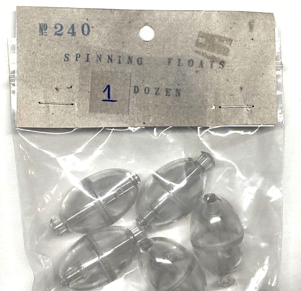 Bubble Spinning Floats #240 Clear Plastic 3/4" Width 12 COUNT PACKAGE