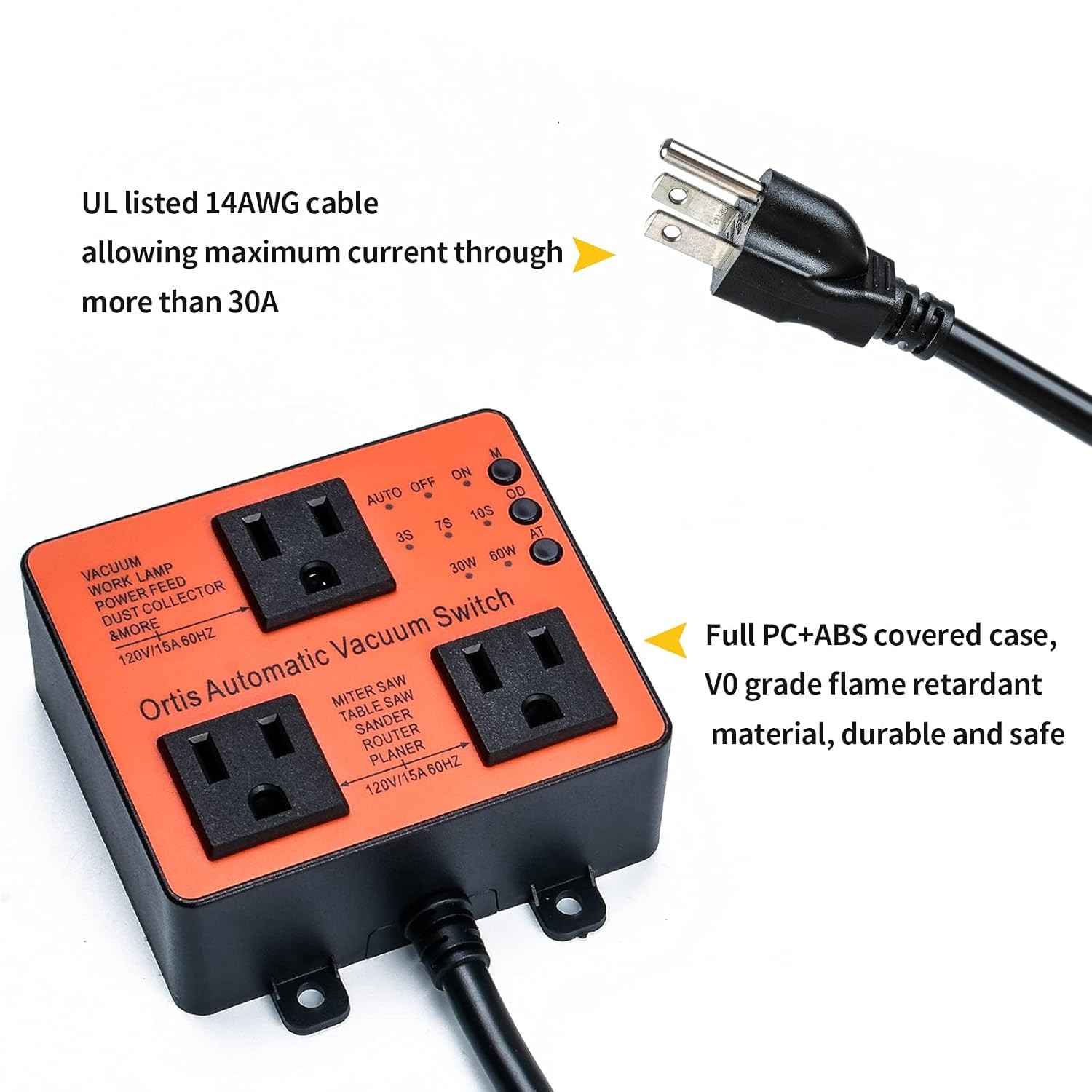 Ortis Dust Control Autoswitch for More Power Tool Adjustable Actuation Threshold