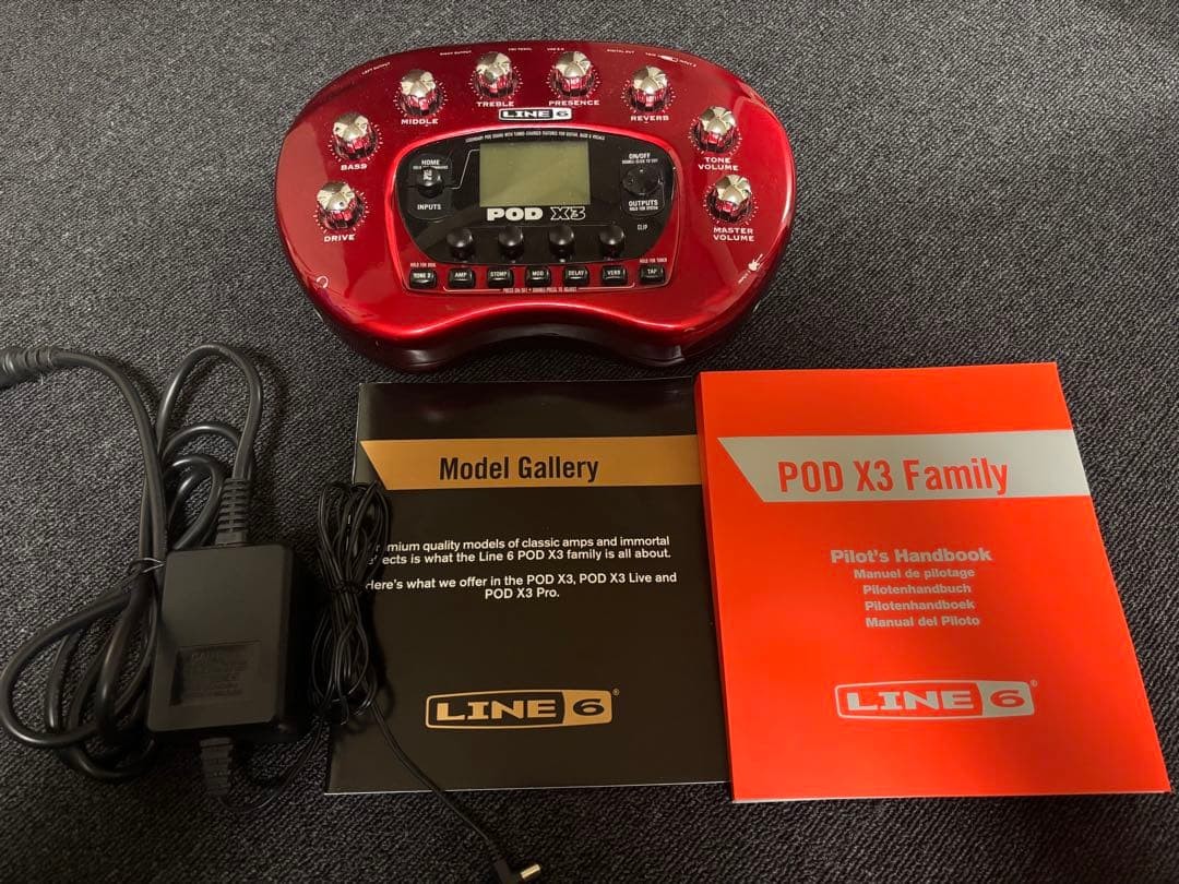 Line 6 POD X3 Guitar Multi Effects Processor Amp Modeler Tested Working Japan