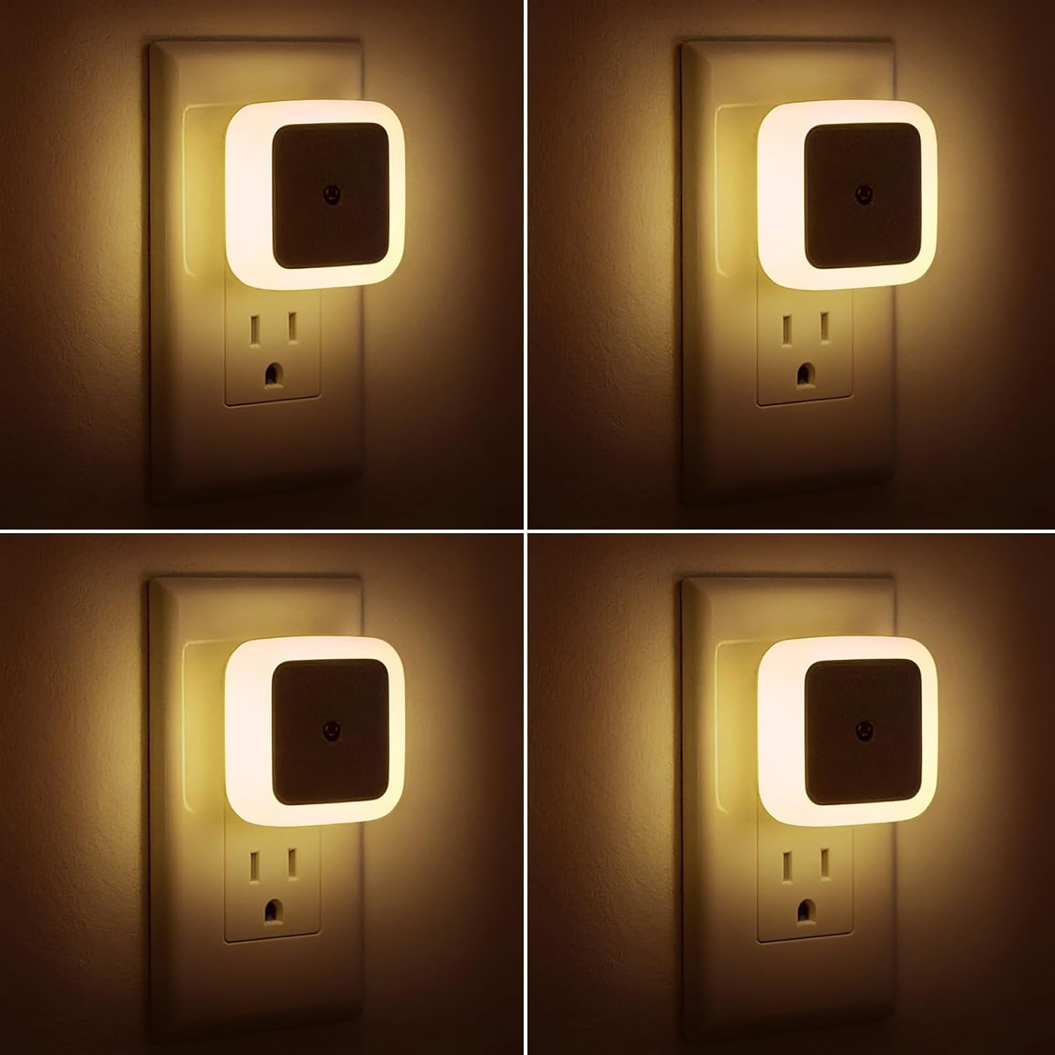 Night Light Plug into Wall 4-Pack Plug in LED Nightlight 0.5W Dusk to Dawn Night