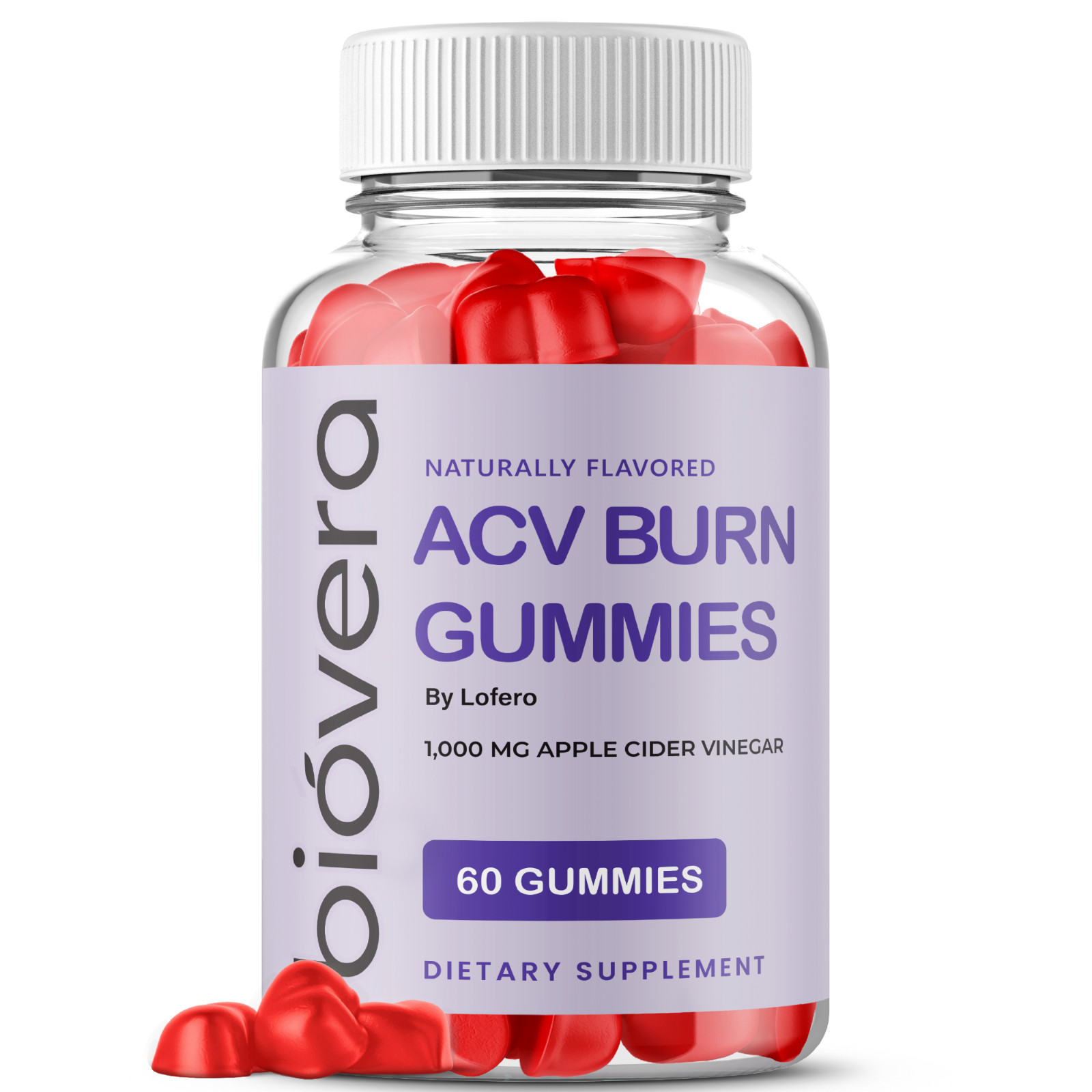 Biovera ACV Burn Gummies For Weight Loss Bio Vera Apple Cider Vinegar (60 Ct)