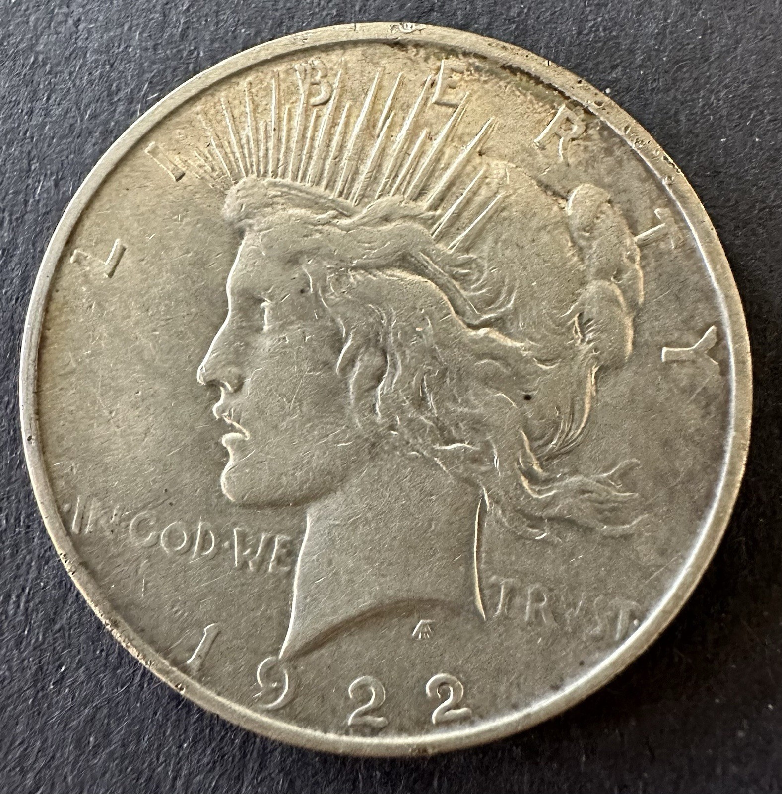 1922 D PEACE SILVER DOLLAR $1 DENVER MINT