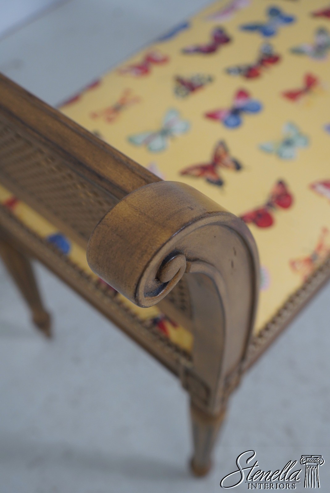 71031: French Louis XVI Cane Side Window Bench