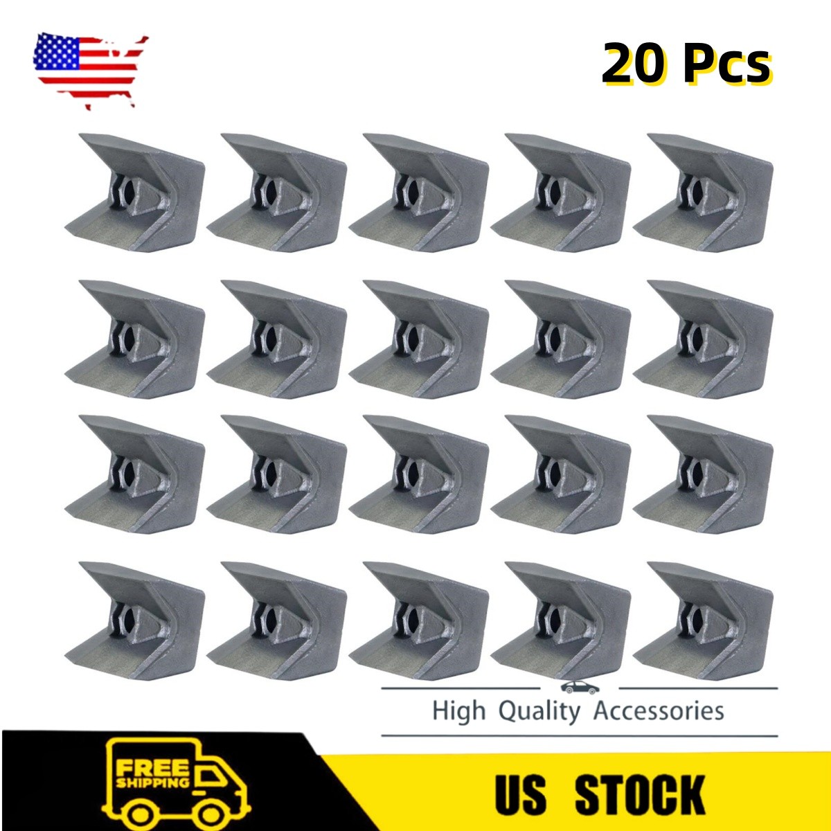 20Pcs Replacement For Fecon Cubit Reversible Knife Teeth US STOCK