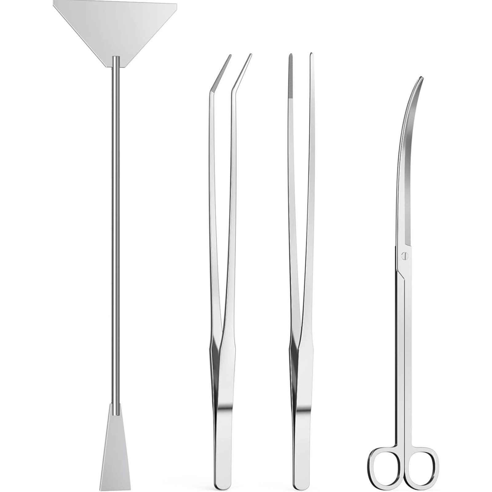 4Pcs Aquascaping Tools, Aquascape Kit, Long and Strong Aquarium Tweezers, Scisso