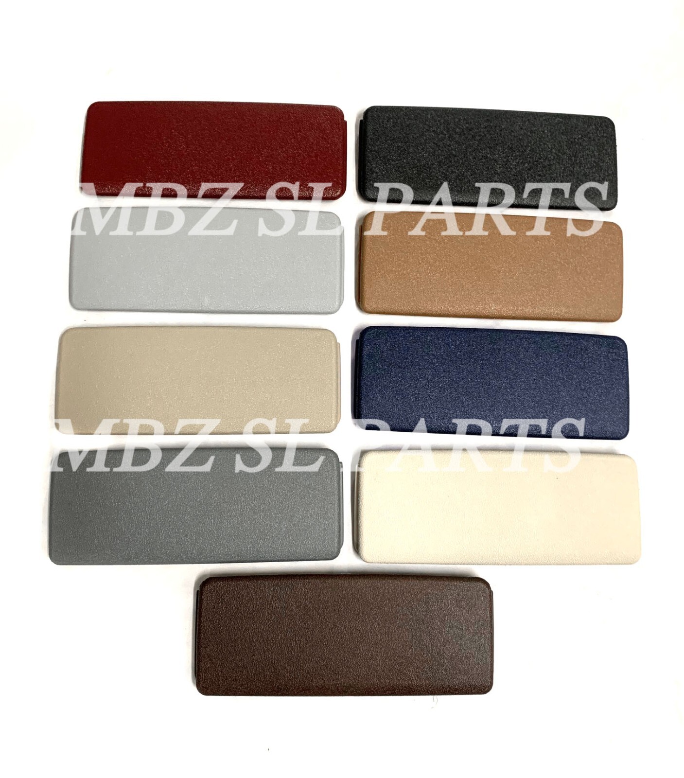 2 BEIGE SUN VISOR MIRROR TRAY VANITY MercedesR129 SL500 SL320 SL600 500SL 300SL