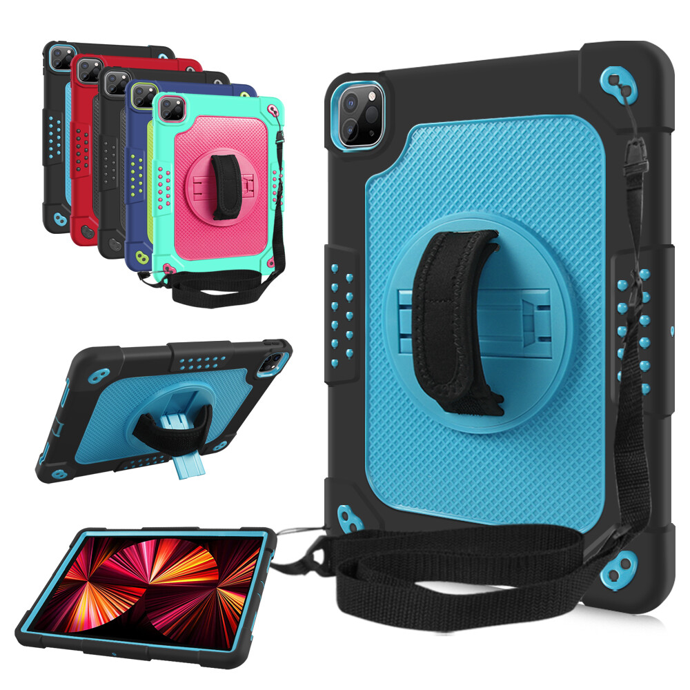 iPad Air 6 / 5 / 4 Shockproof Case with Kickstand and Shoulder Strap