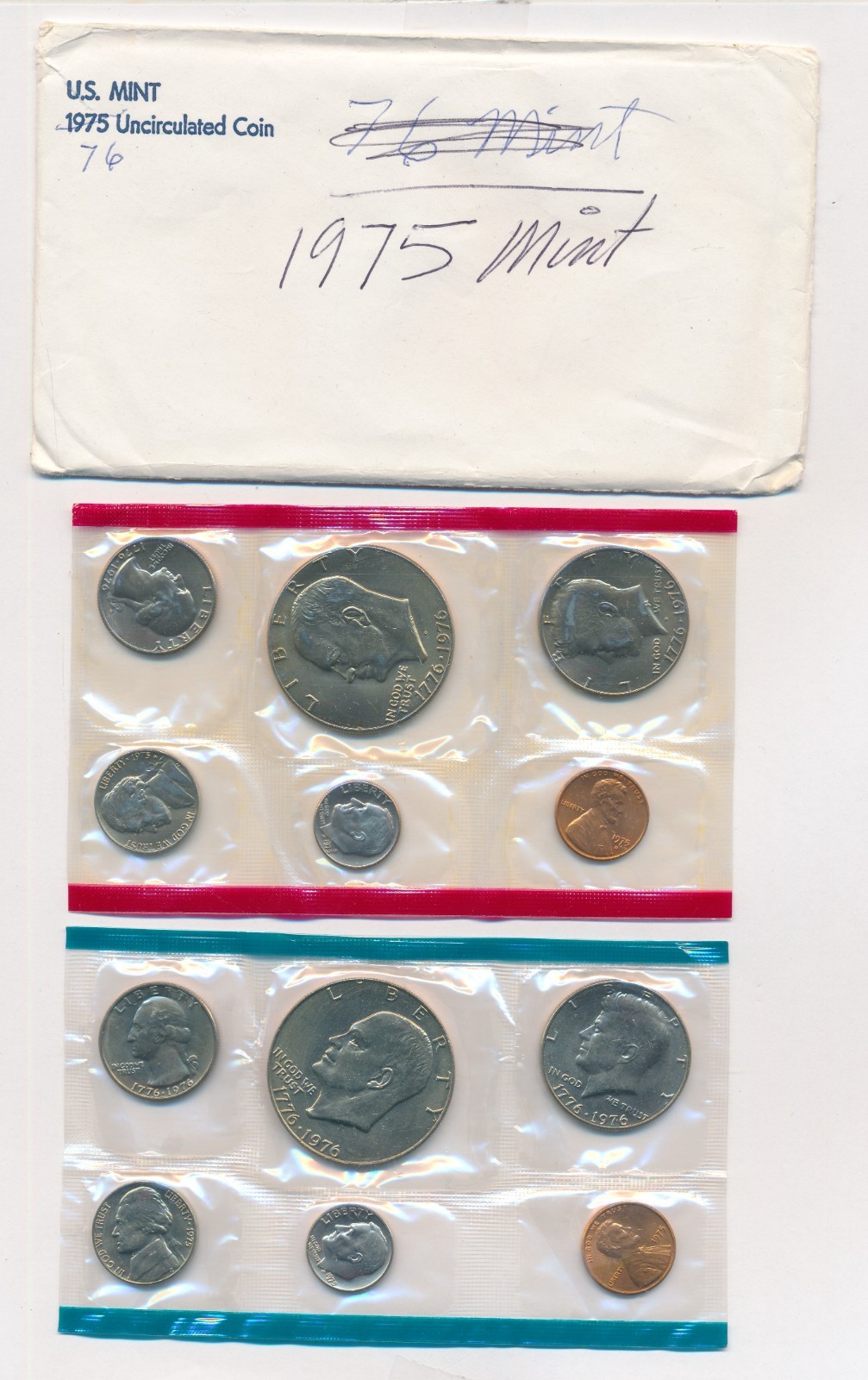 1975 US MINT UNCIRCULATED 12 PIECE COIN SET