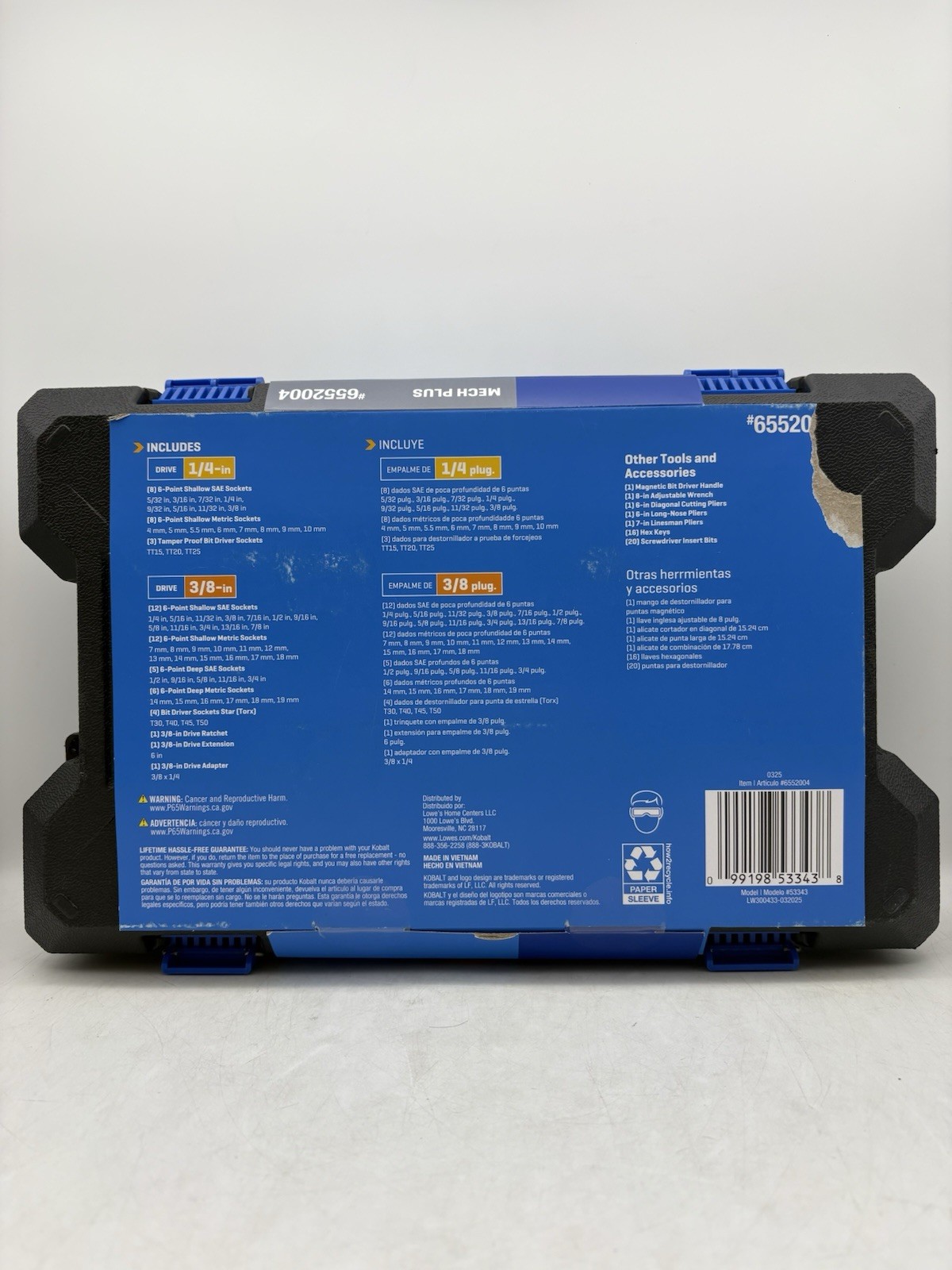 Kobalt 102pc Mechanic Tool Set With Hard Case