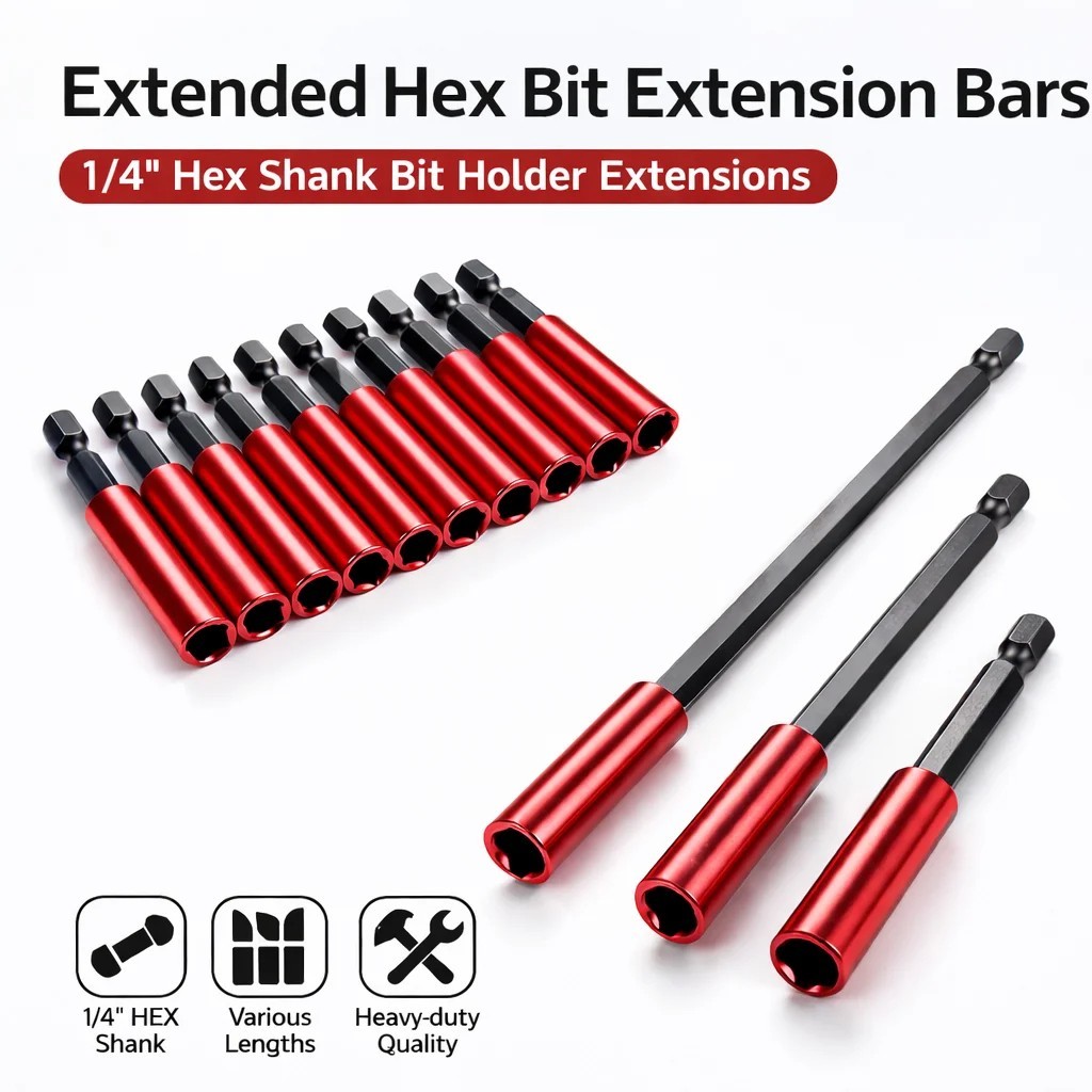 1/4" Hex Magnetic Bit Holder Extension Bar Quick Release Drill Adapter 60-300mm