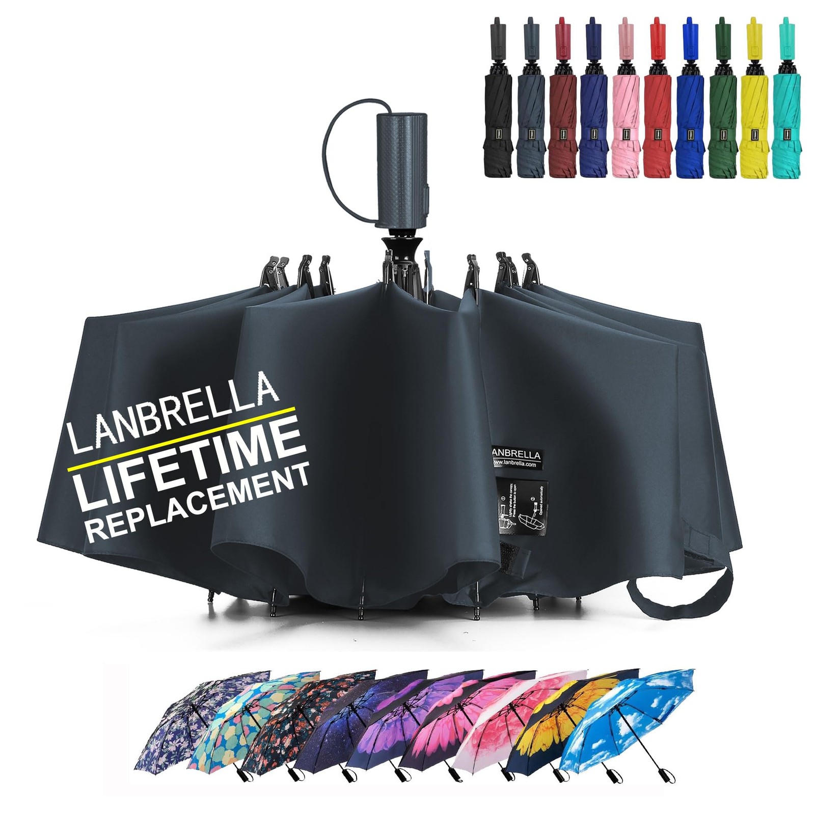 Inverted Windproof Compact Umbrella