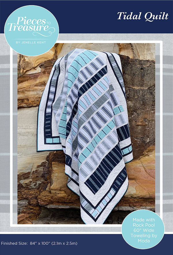 Tidal Quilt Pattern by Jenelle Kent for Pieces to Treasure  84" X 100"