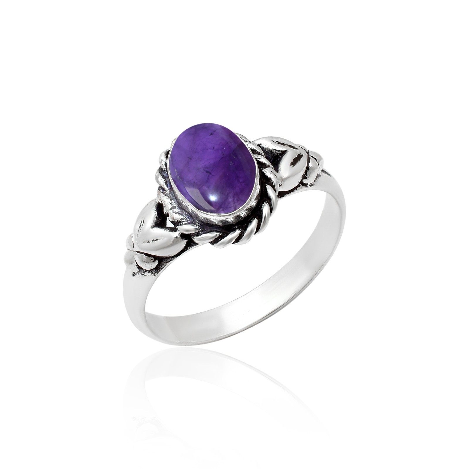 Solid-925 Sterling Silver | Handmade Comfortable Women Ring |Gemstone Blue-Lace