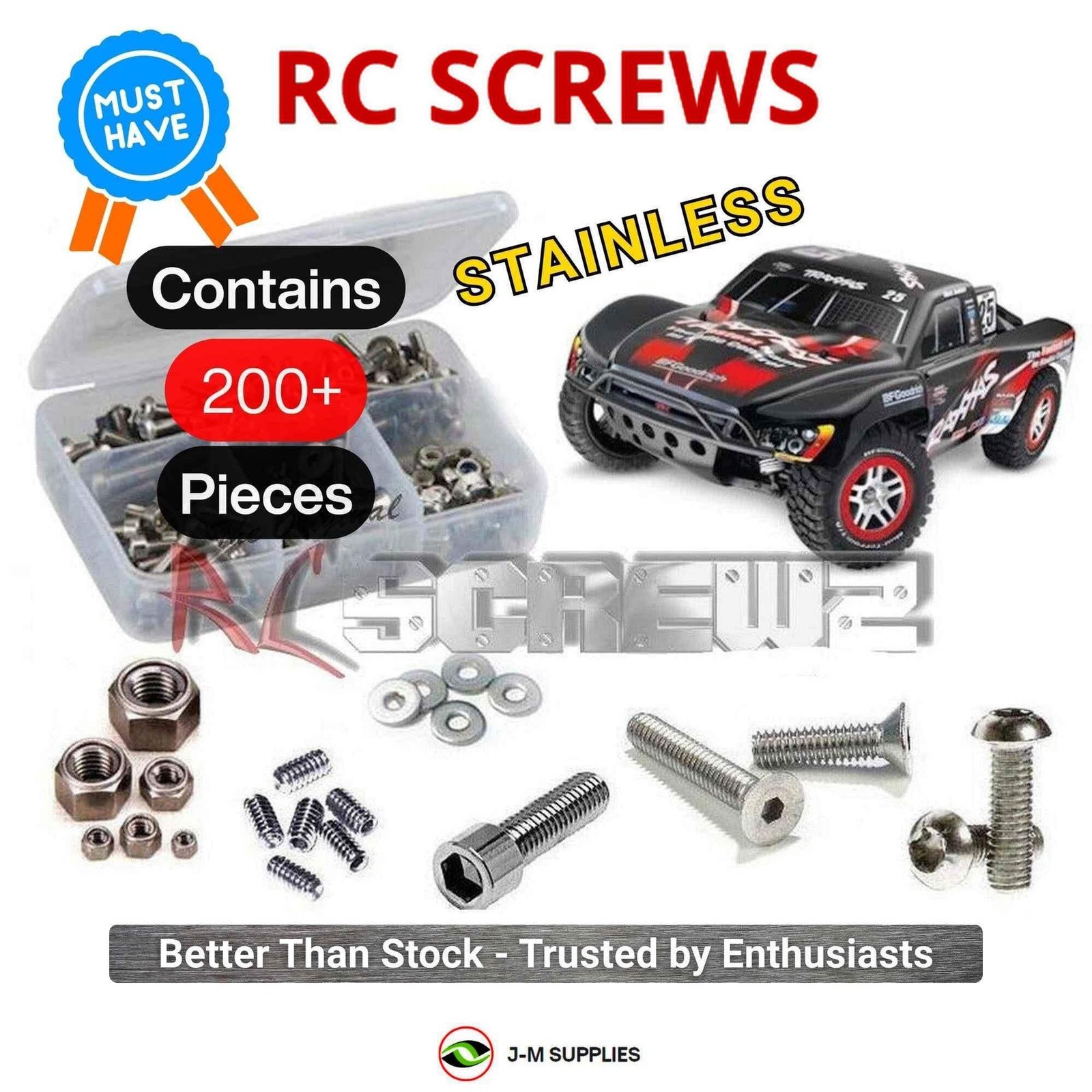 RCScrewZ Stainless Screw Kit tra039 for Traxxas Slash 4x4 1/10 SCT (68086) | SET