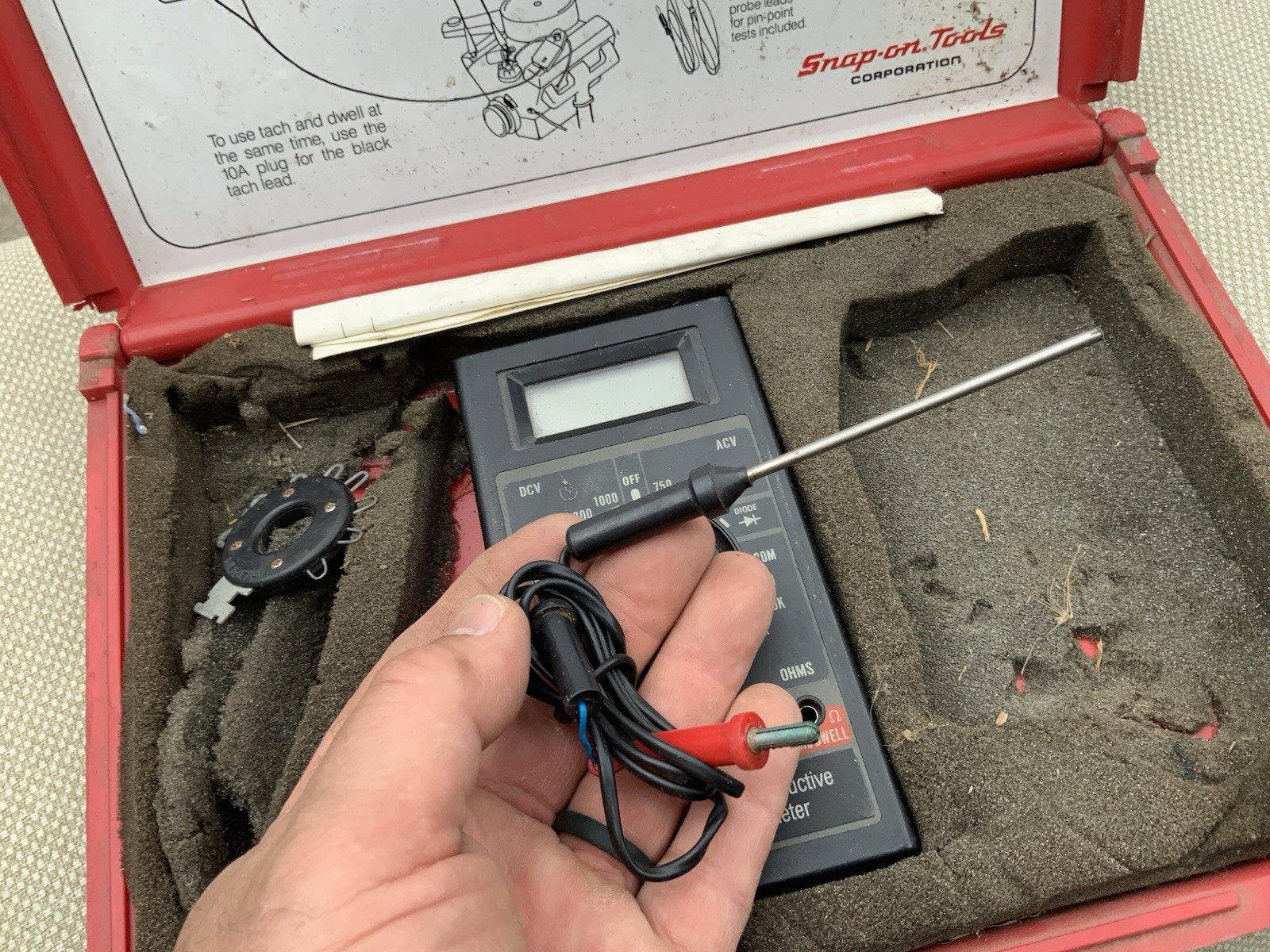 Snap-On Digital 250 Inductive Tach/Dwell Multimeter with Case Incomplete