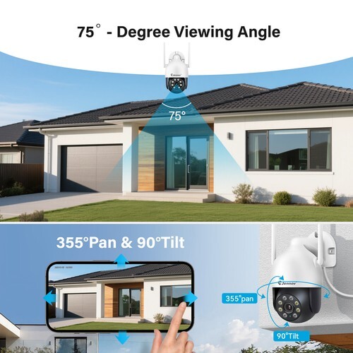 Wireless 5MP Security Camera System 10CH NVR 1TB HDD CCTV Kit Two-Way Audio IP66