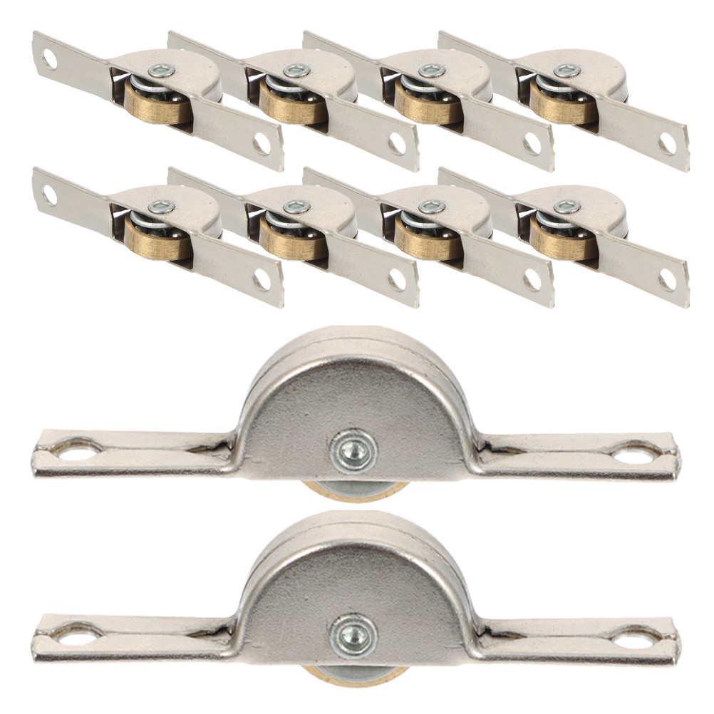 10 Pcs Cabinets Sliding Doors Pulleys Closet Rollers Replacement