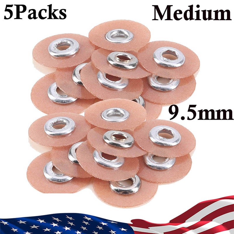 Dental SOFLEX  Contouring Finishing Polishing Discs 9.5mm Medium 5Packs