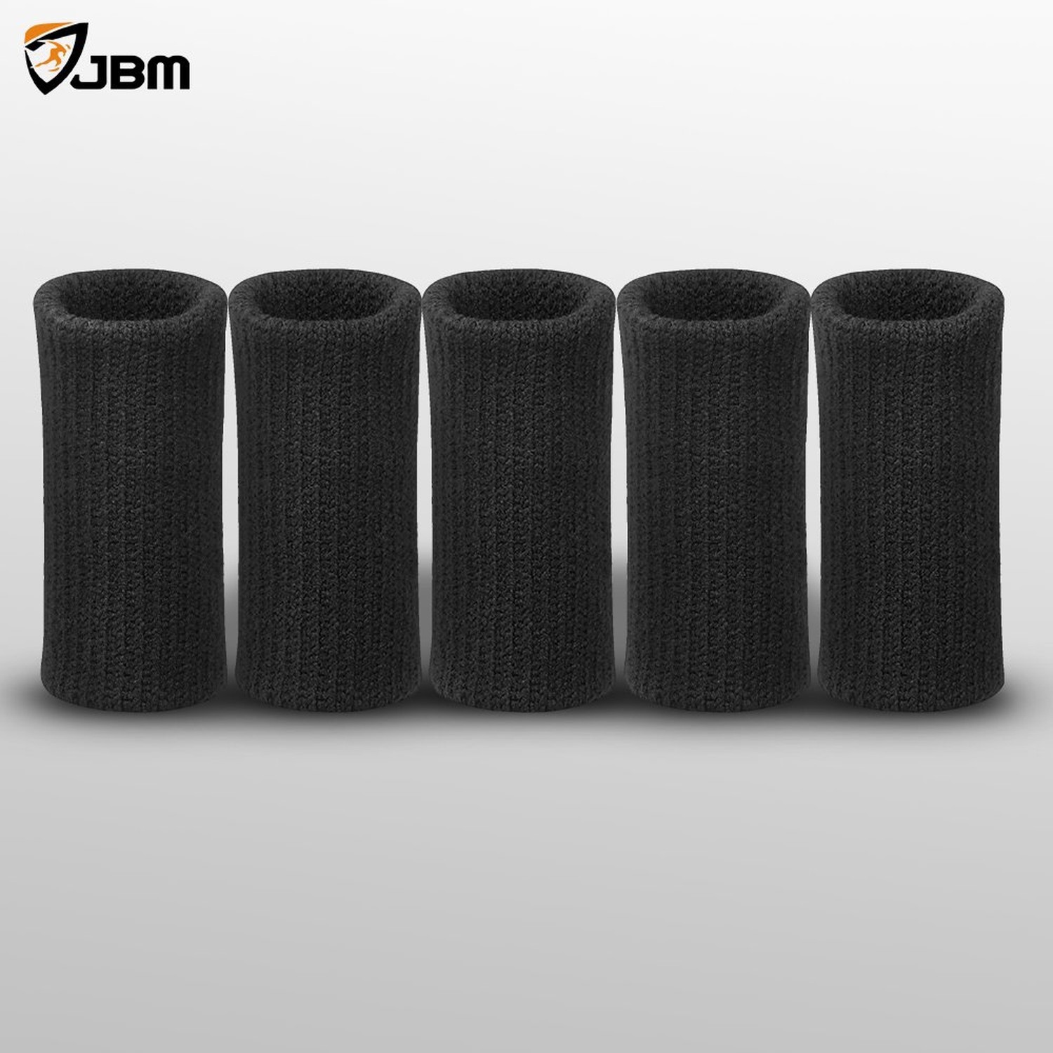 JBM Finger Sleeves 5Pack Sport Finger Brace Protector Compression Sleeve for ...