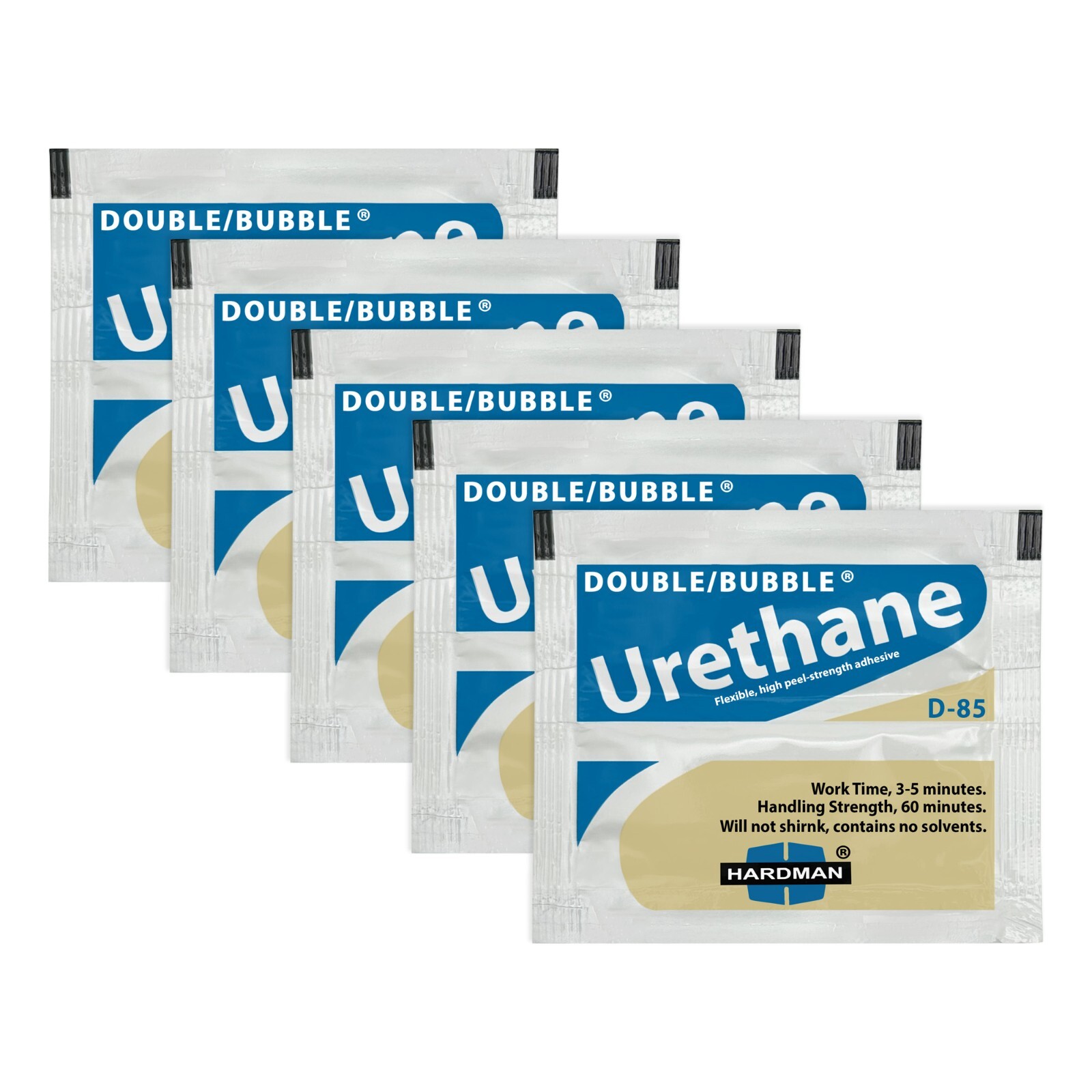 Hardman Double Bubble Blue Urethane D-85 Semi-Rigid Epoxy - 04023 (5 pack)