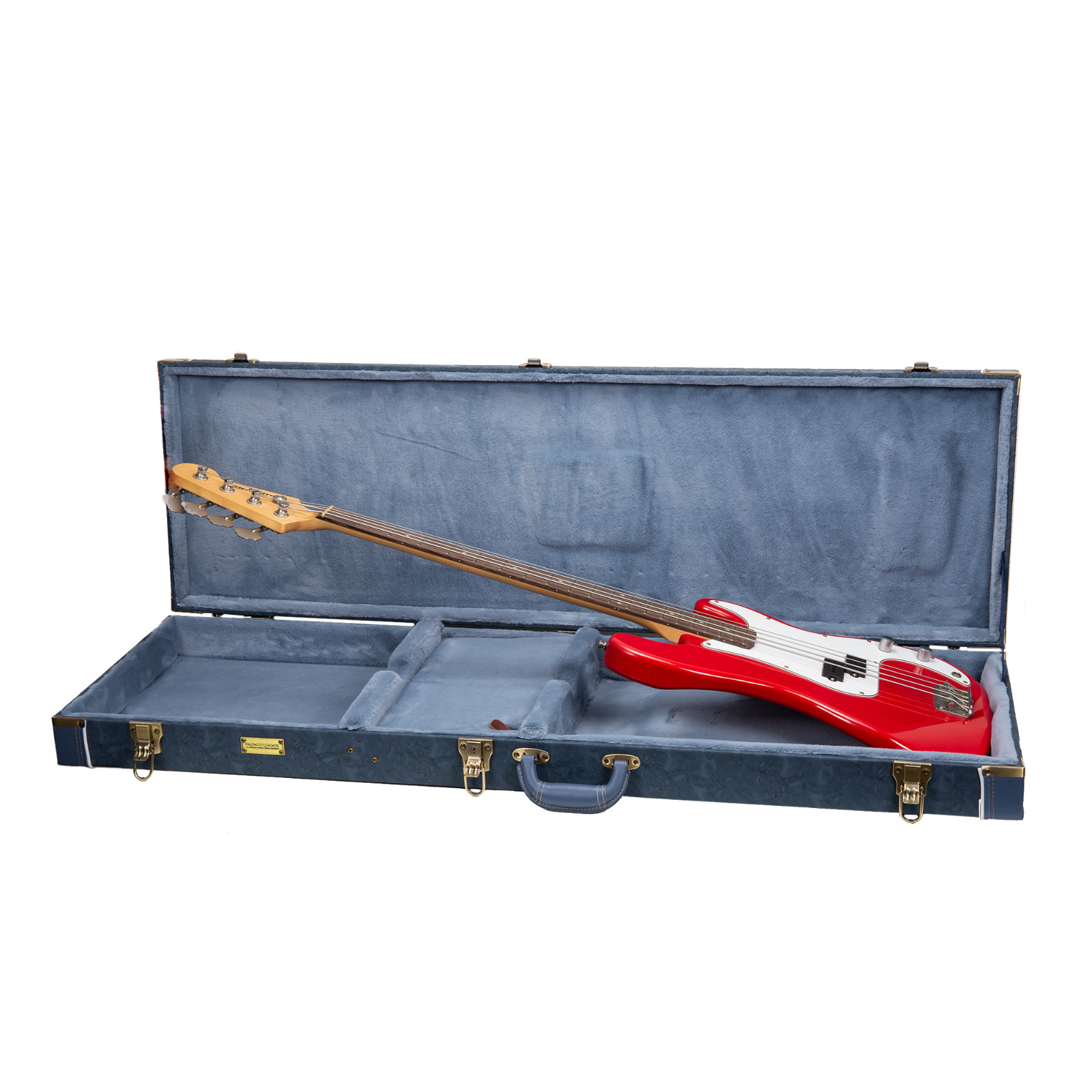 Crossrock Relief Series-Premium Wooden Case for Electric Bass Guitars