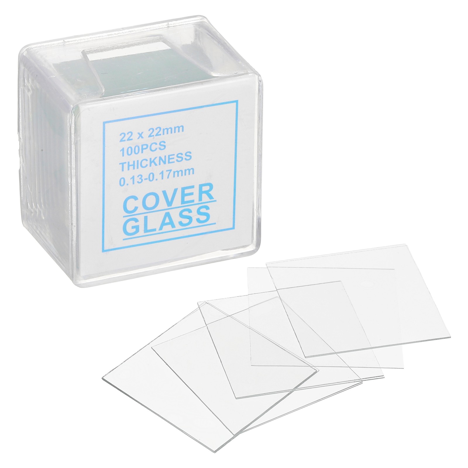500pcs Microscope Covers, 22x22mm Square for Brief Covers